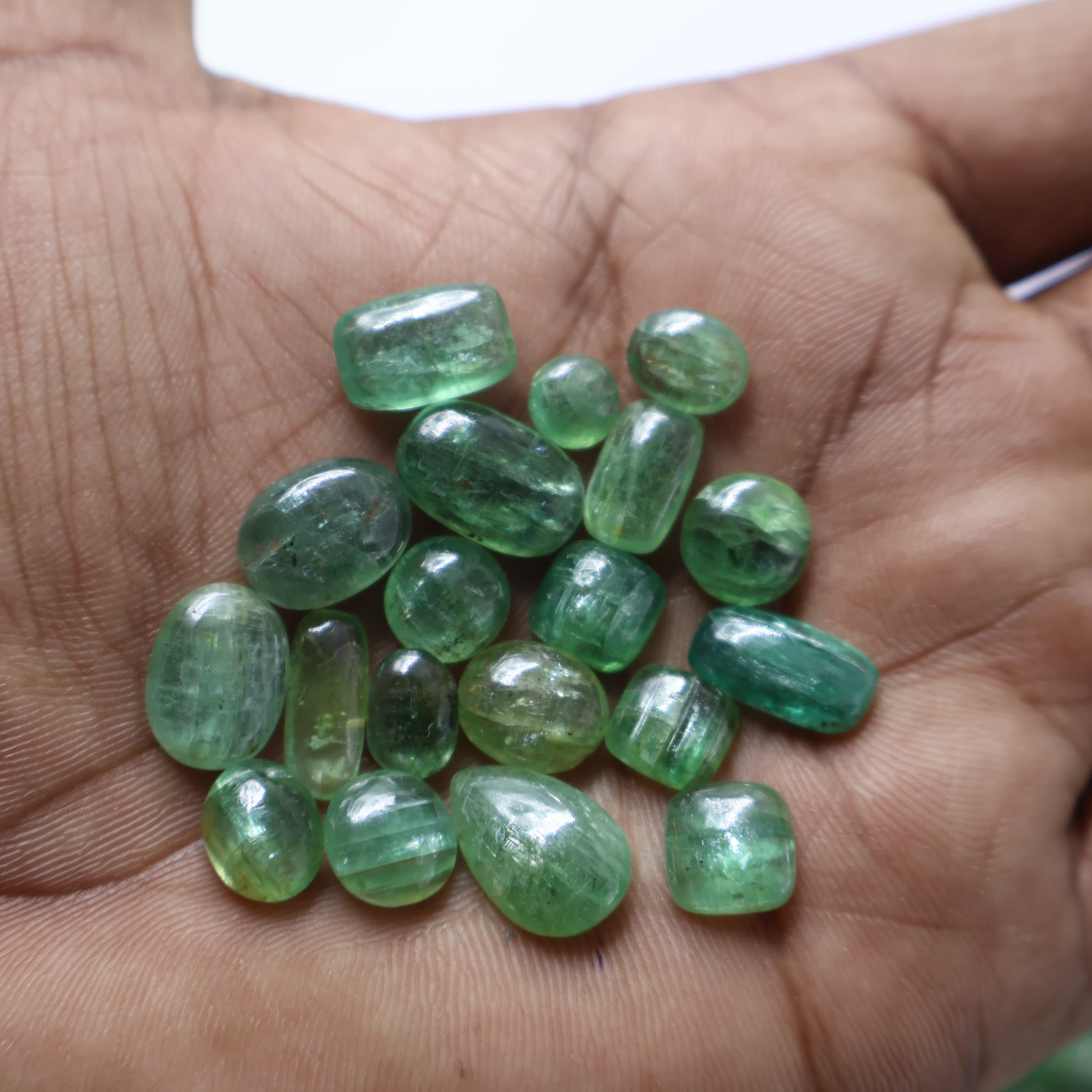 Natural Mint Kyanite Mix Shape -Size Gemstone (Cabochon ) Mint Kyanite