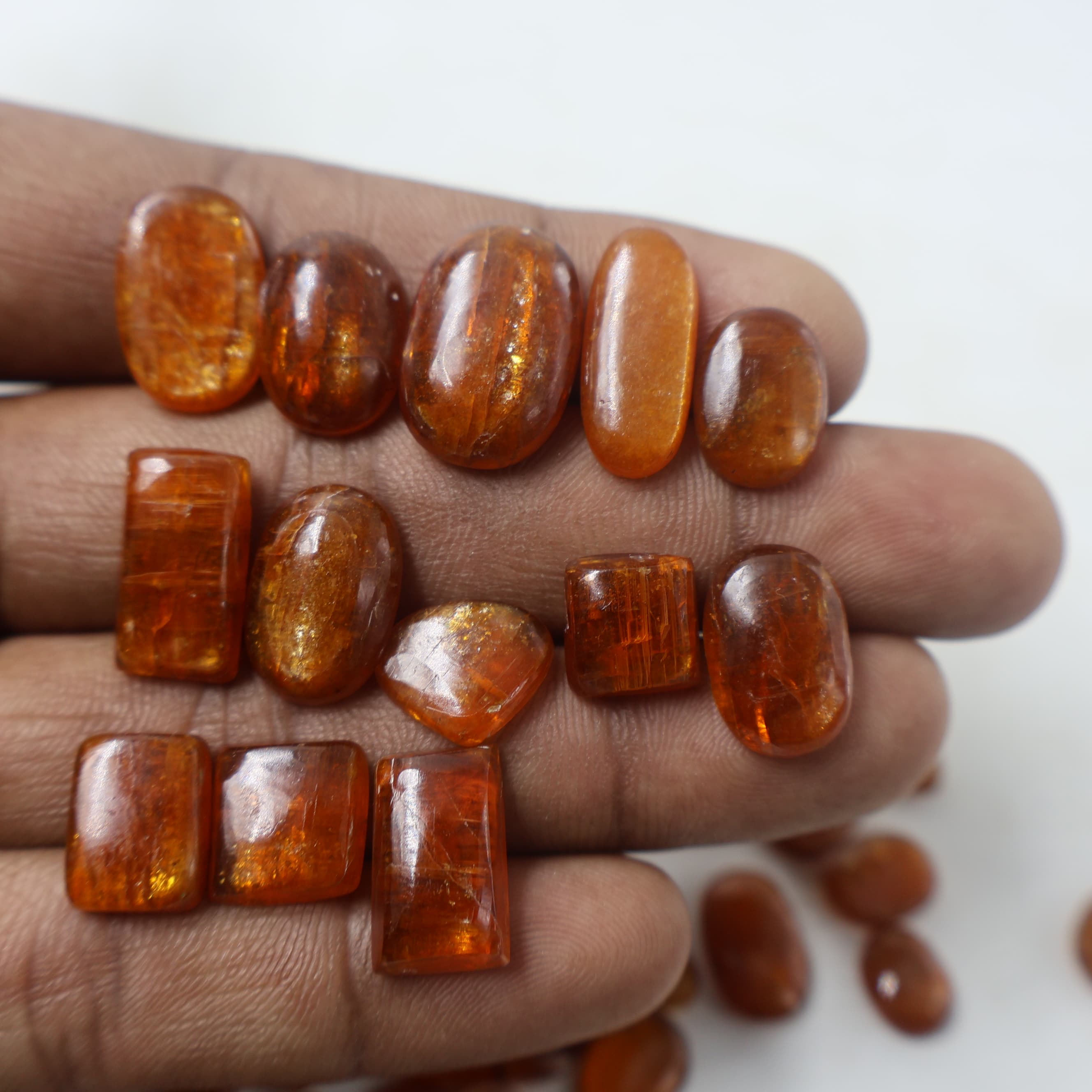 Natural Orange Kyanite Mix Shape -Size Gemstone (Cabochon ) Orange Kyanite