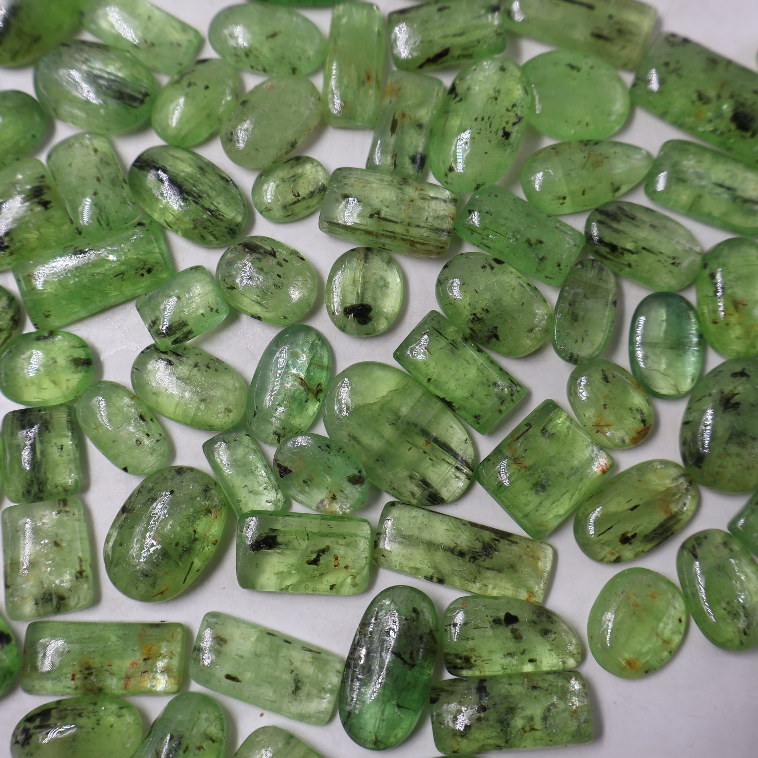 Natural Green Kyanite Mix Shape -Size Gemstone (Cabochon ) Green Kyanite