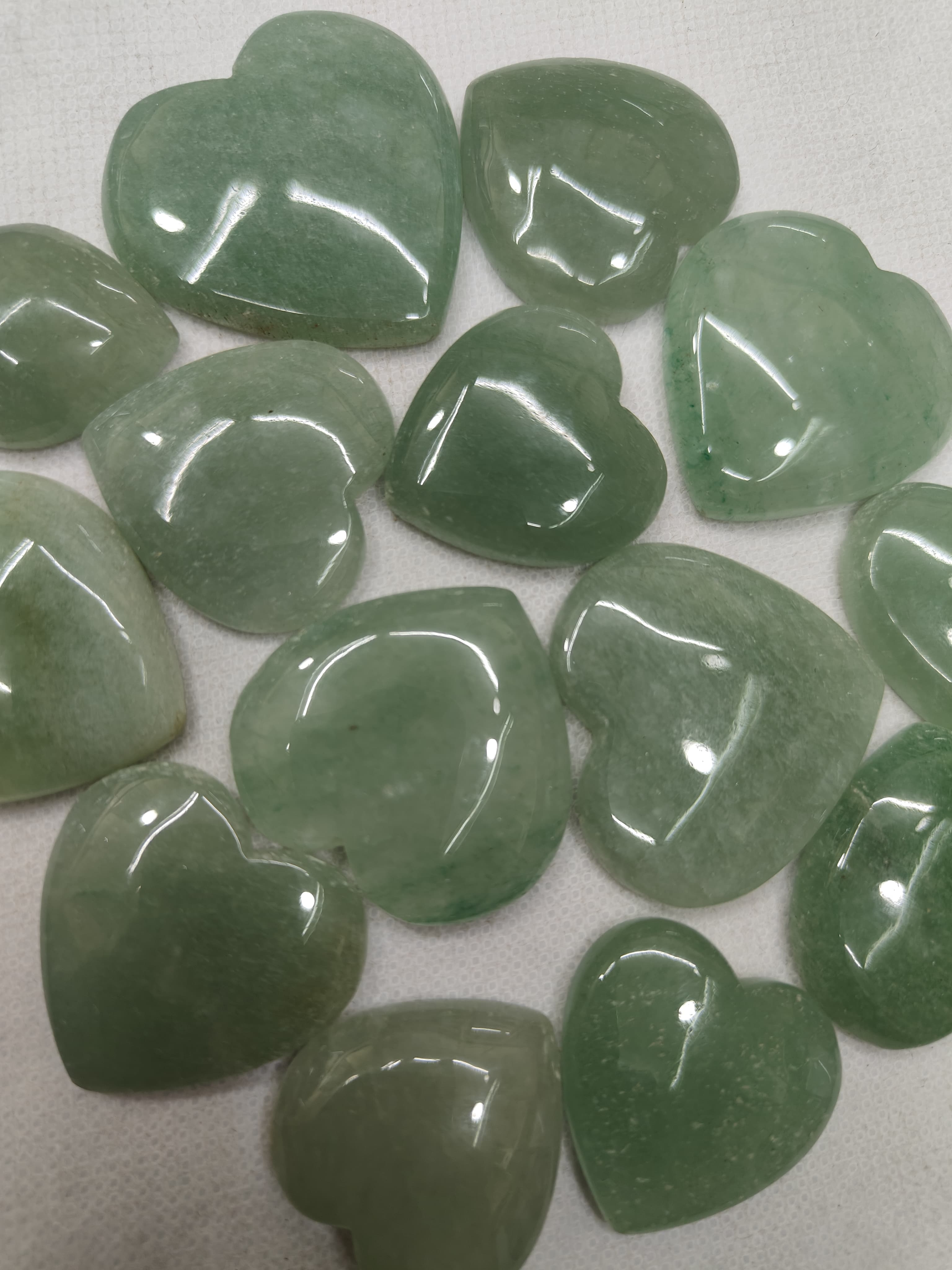 Natural Amzonite Heart Shape  -Size Gemstone (Cabochon ) Amzonite 
