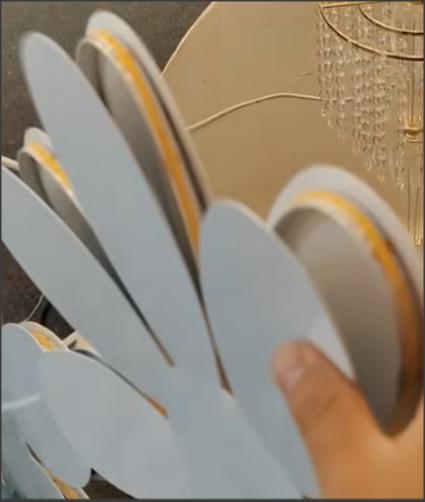 3D Metal Daisy Backdrop Panel