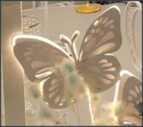 3D Metal Butterfly Backdrop Panel