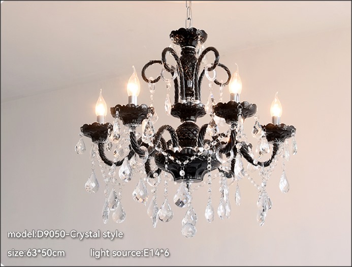 Black and Crystal Chandelier