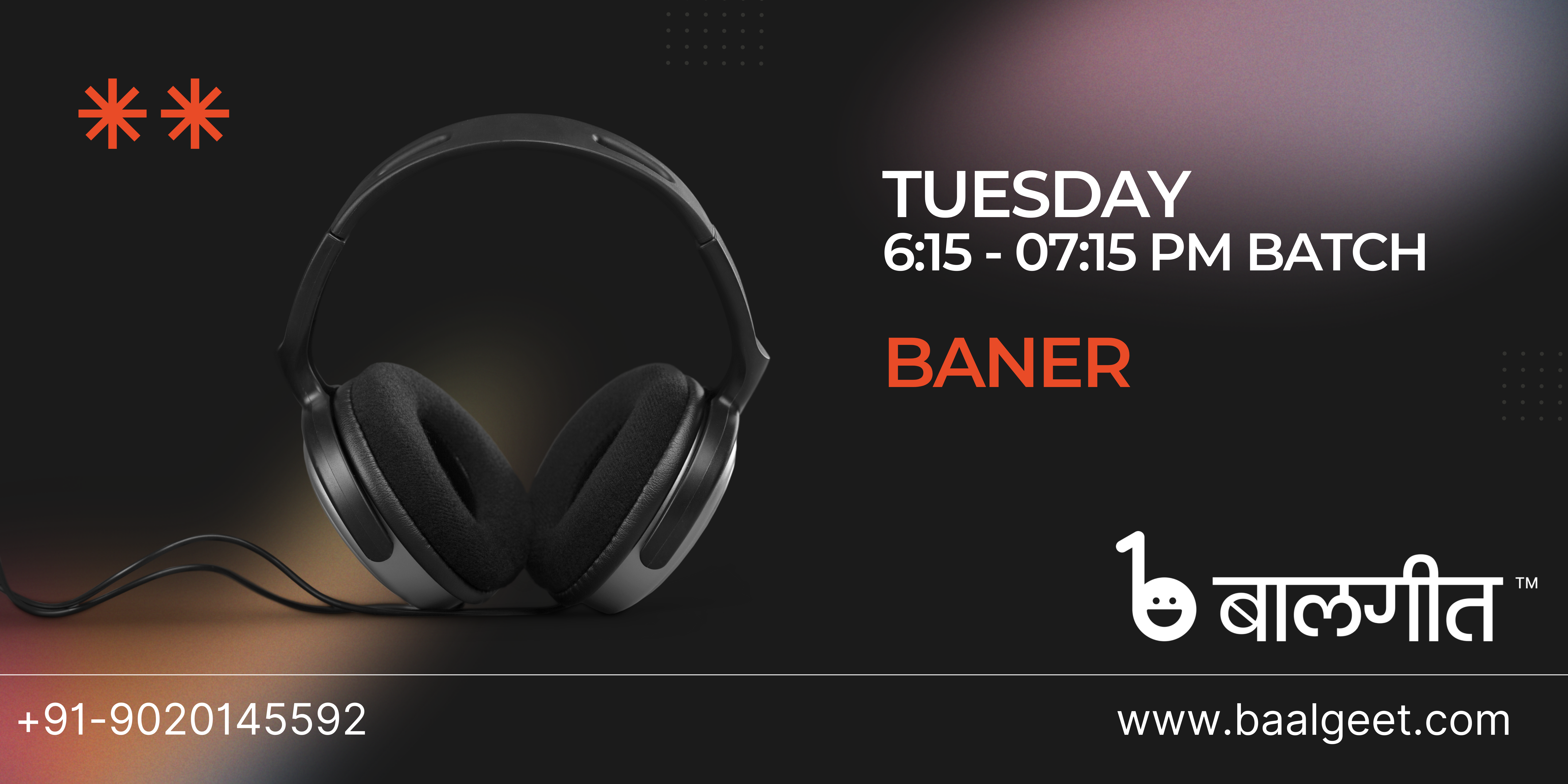 Baner Tuesday 6:15-7:15 PM