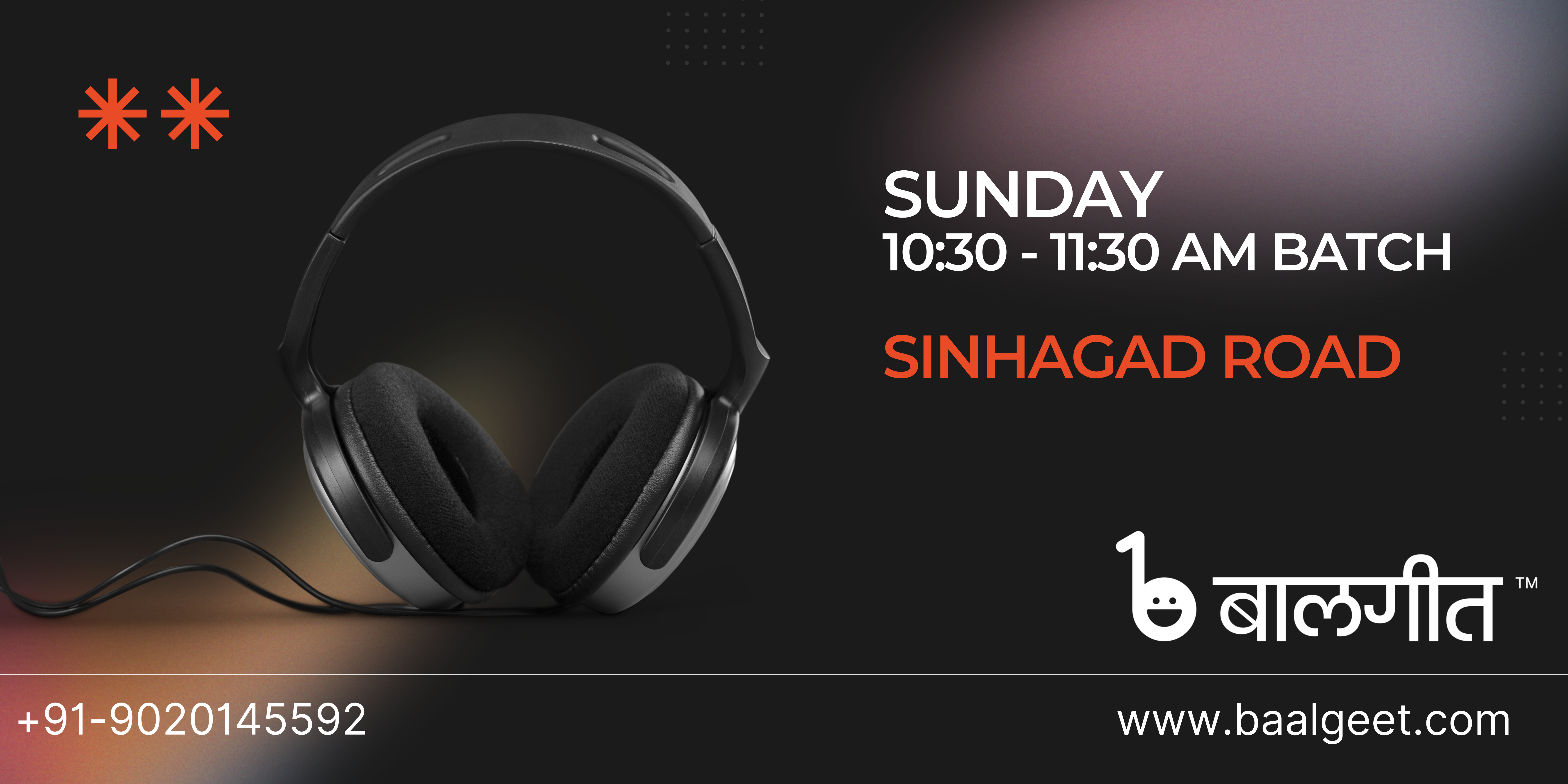 Sinhgad Road Sunday 10:30-11:30 AM