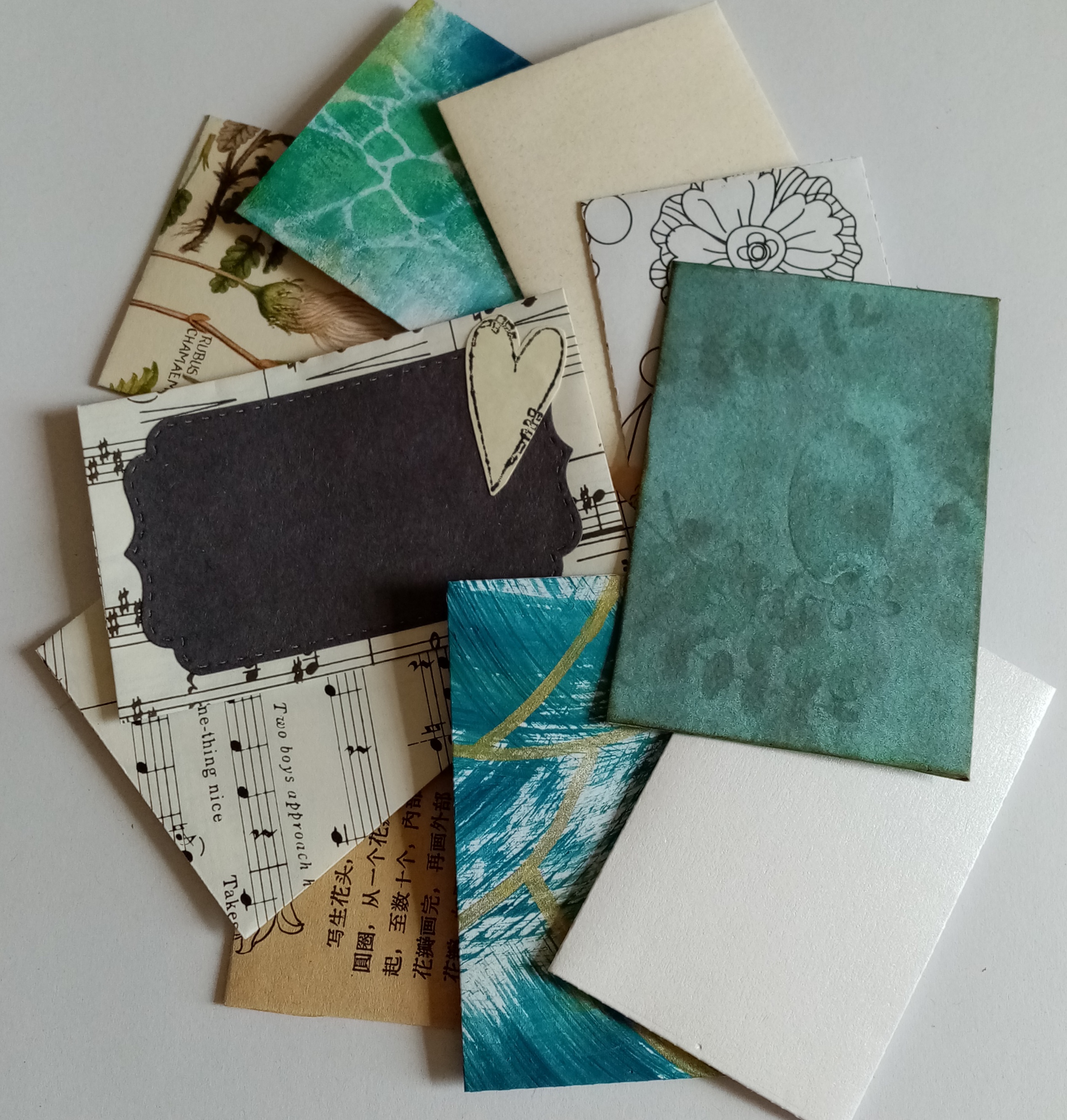 Mini Positive Vibes Bundle with mini envelopes, card fronts, fussy cuts, sentiments & embellishments