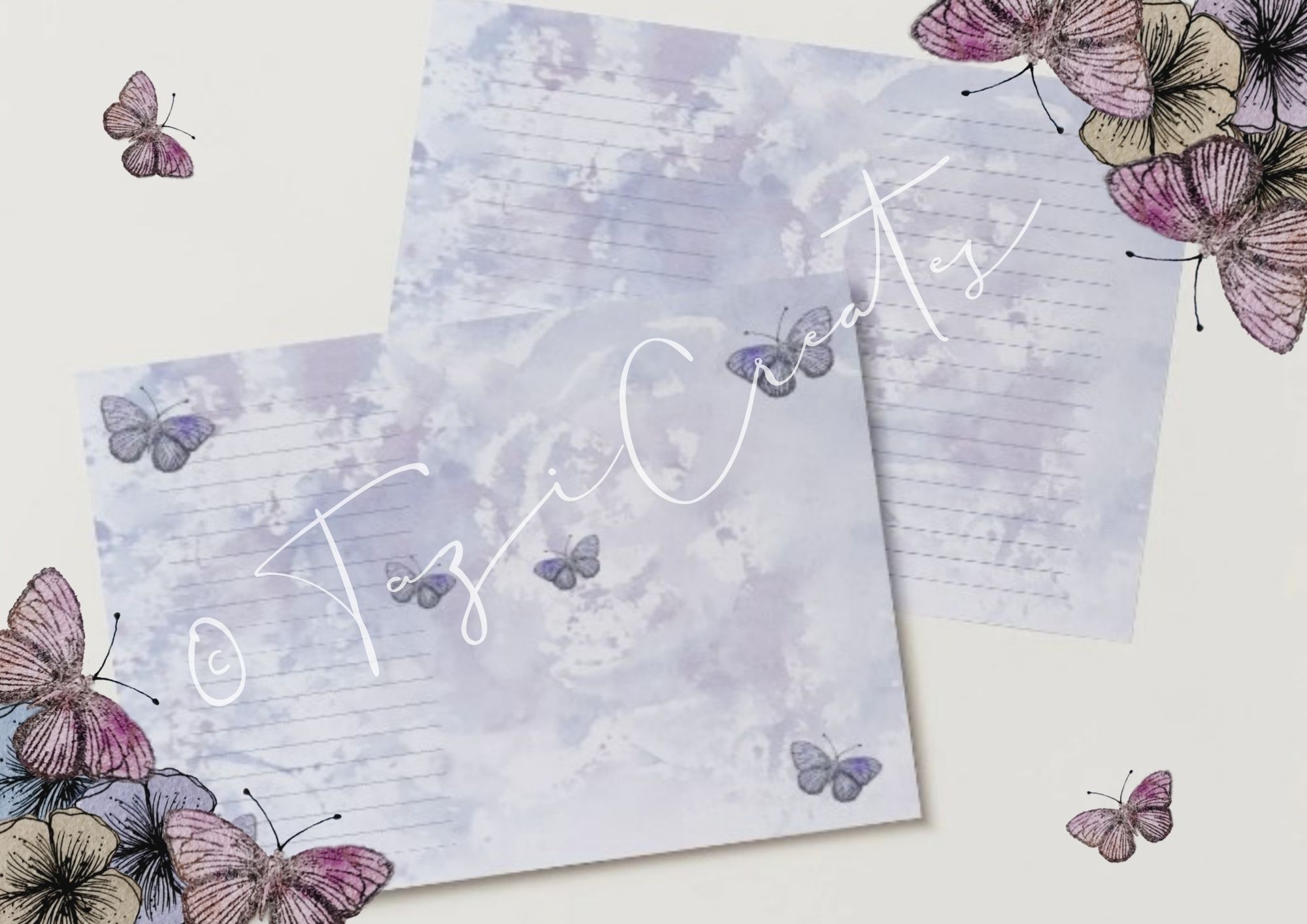 Floral Peacock Journal Pages, Quote Cards, Fussy Cuts & Sentiments x20 Sheets