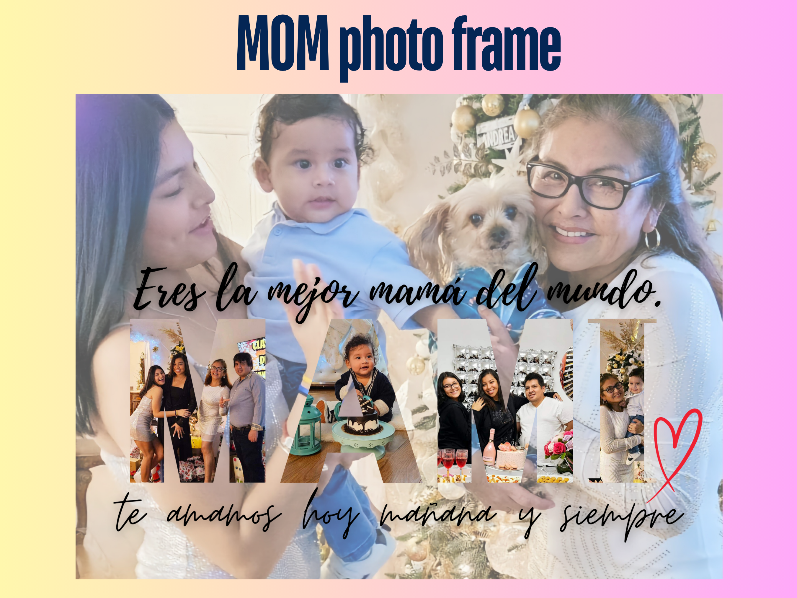 Editable Canva Template Mom photo frame
