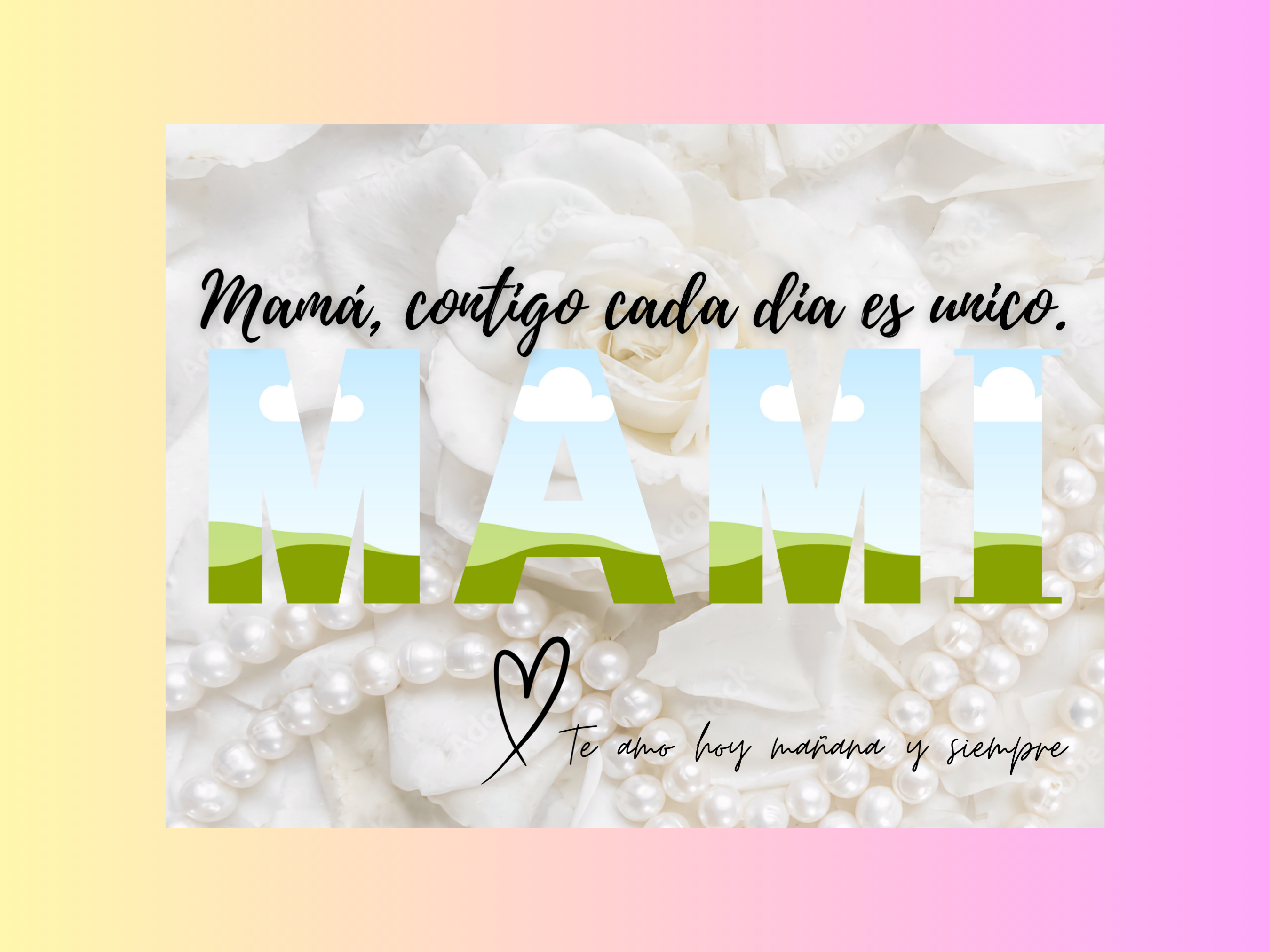 Editable Canva Template Mom photo frame