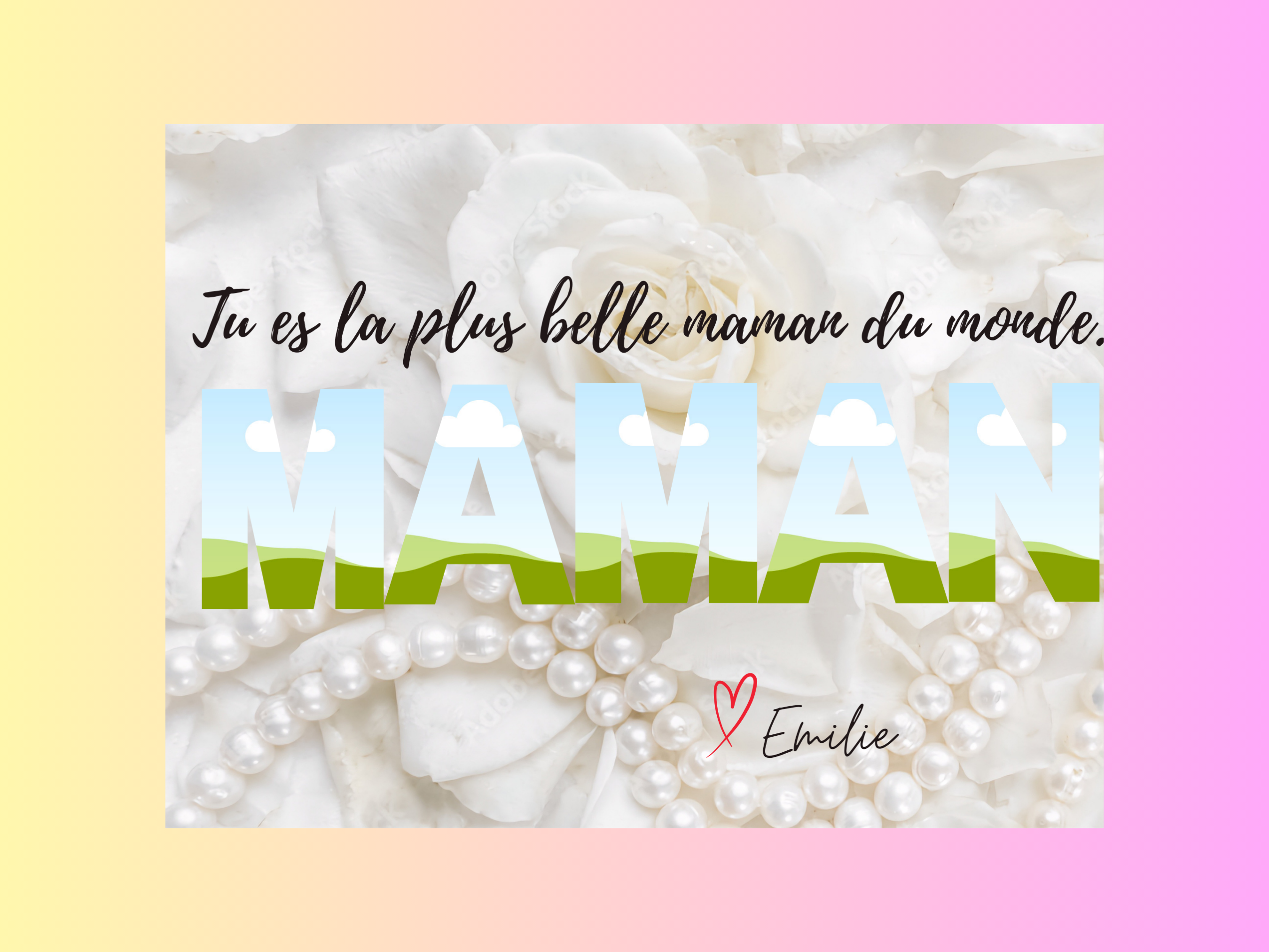 Editable Canva Template Mom photo frame