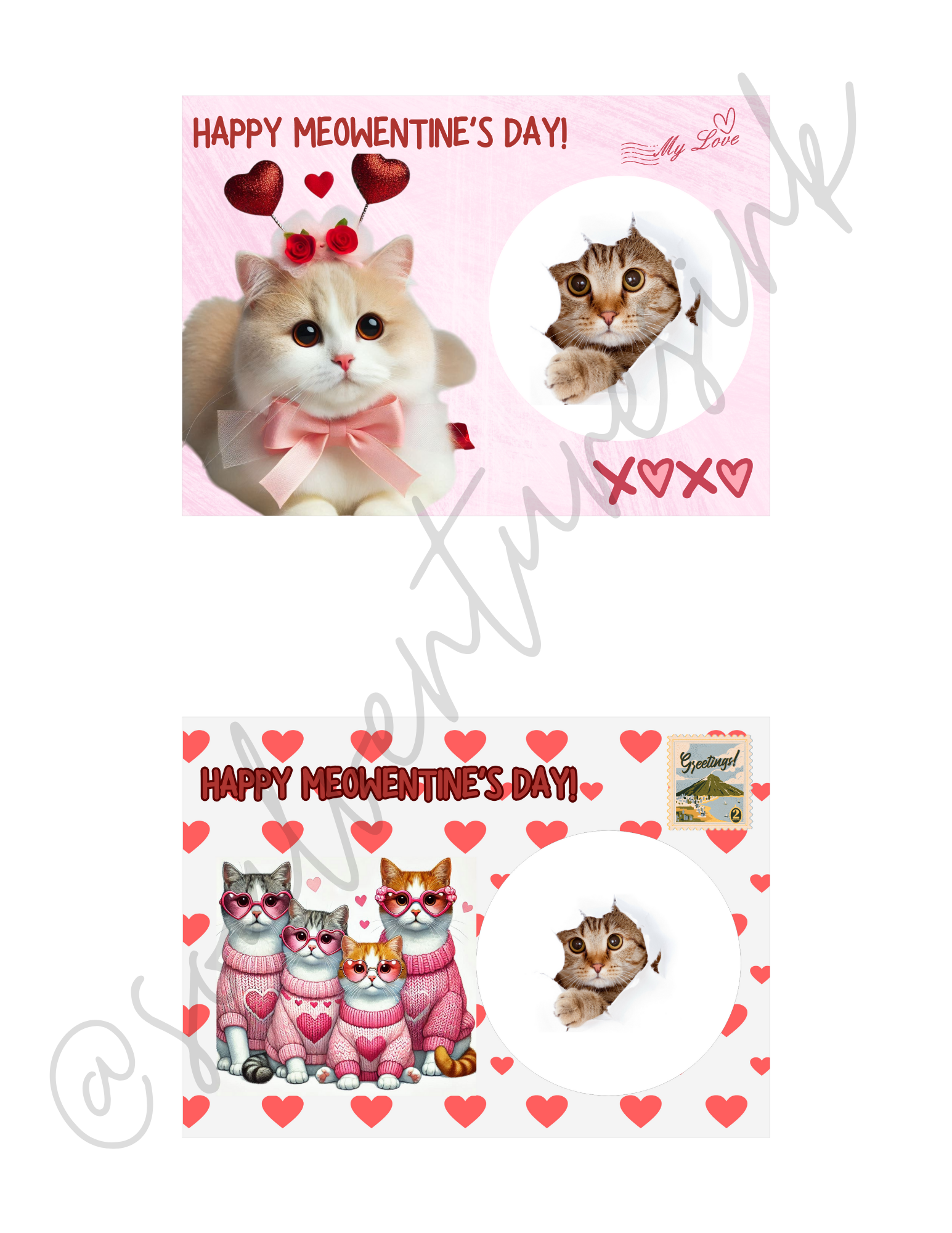 Editable Canva Templates- 5x7" Valentine's Day Candy Cards