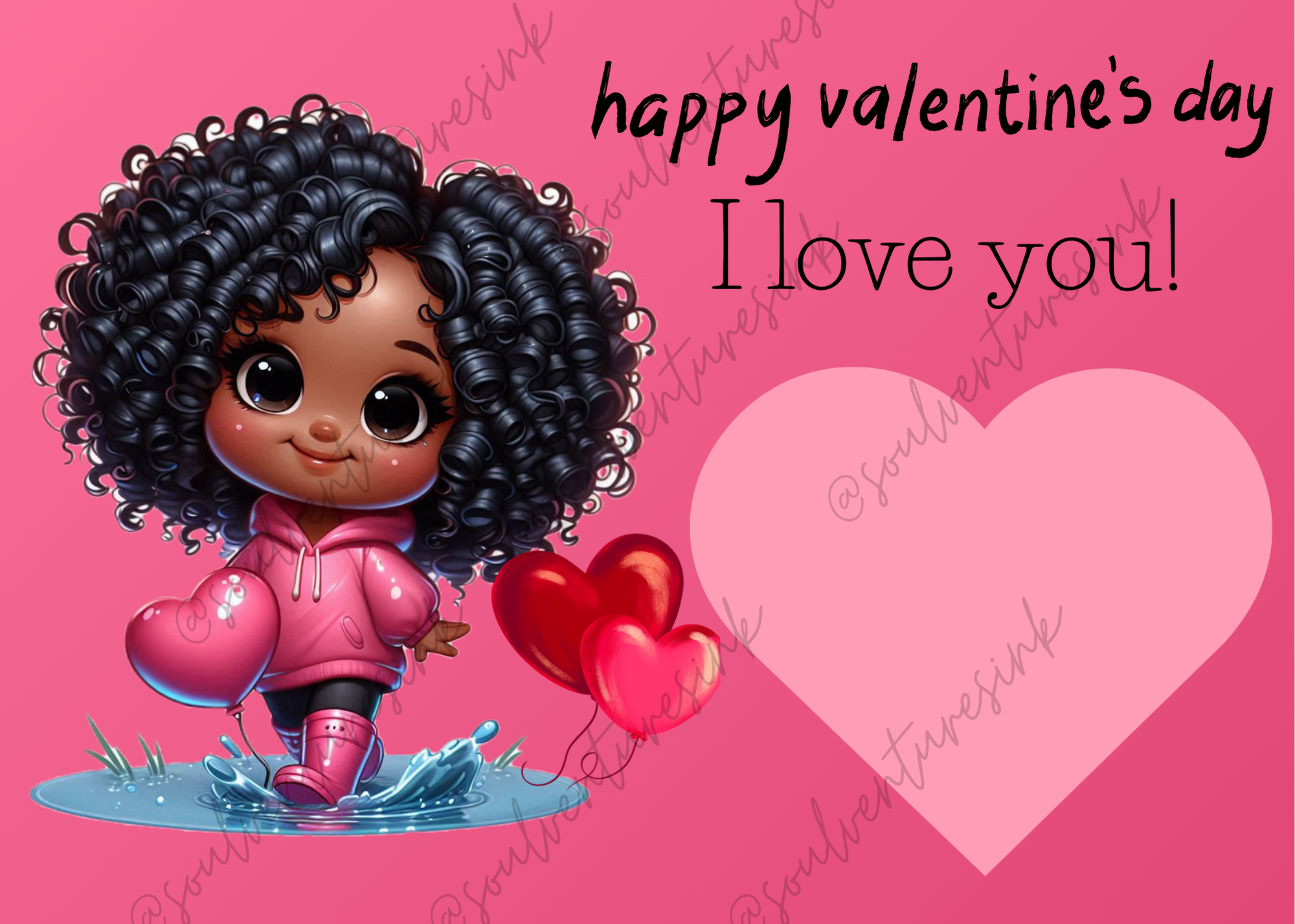 Editable Canva Template: 5x7" Sweetheart Valentine's Day Candy Cards