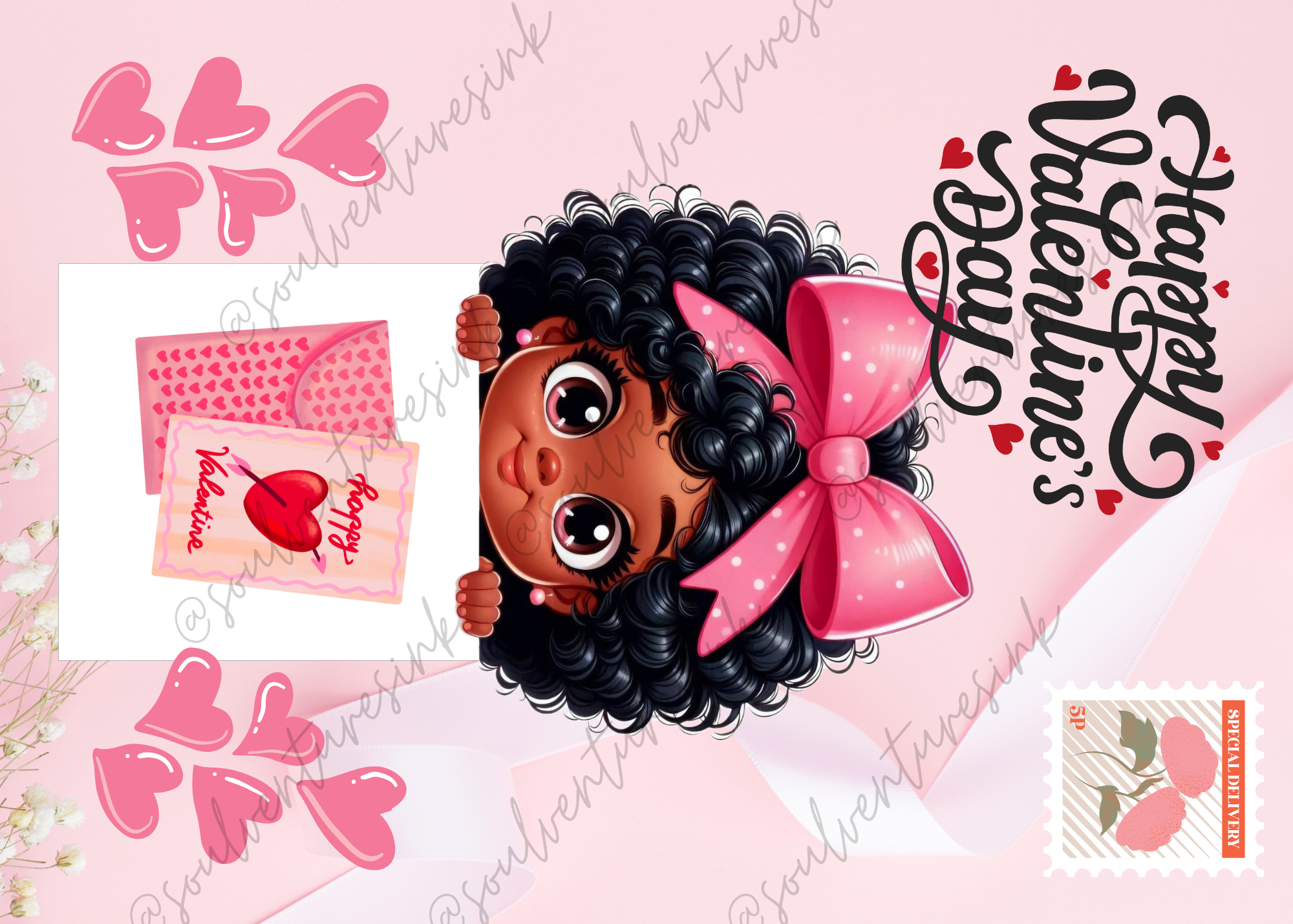 Editable Canva Template: 5x7" Sweetheart Valentine's Day Candy Cards