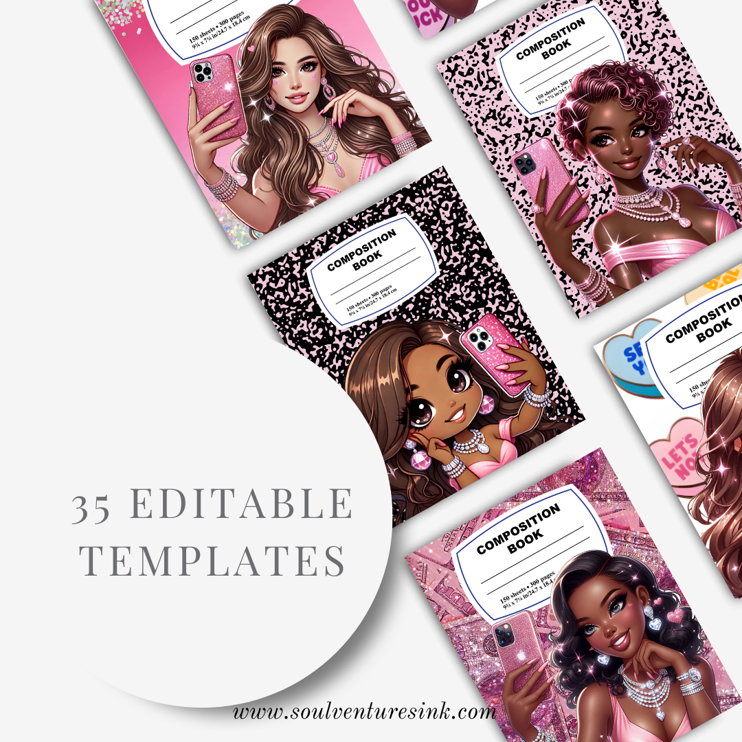 Editable Canva Template: You Fancy Huh? Composition Notebook Covers 