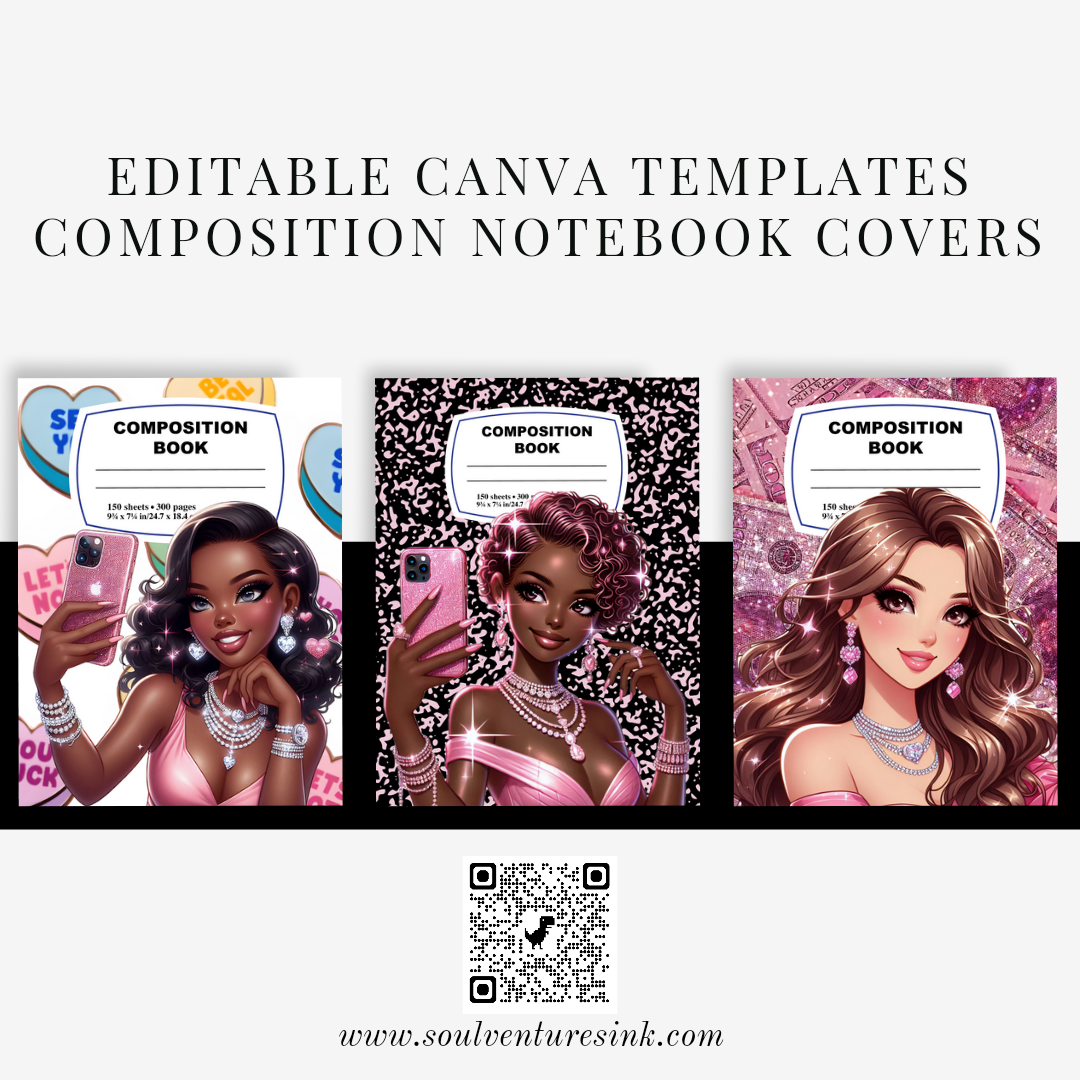 Editable Canva Template: You Fancy Huh? Composition Notebook Covers 