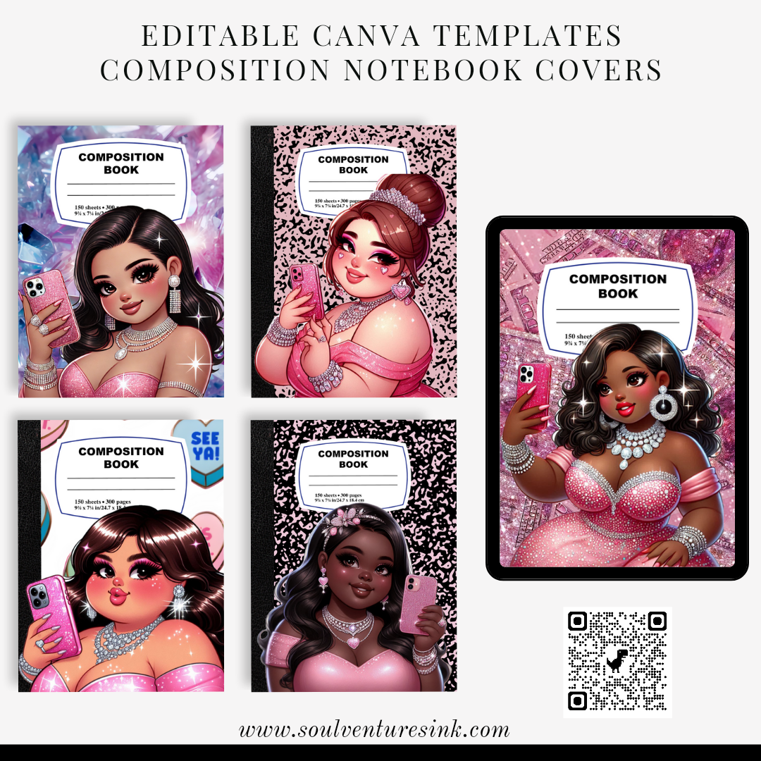 Editable Canva Template: Oh, You Fancy Huh? Composition Notebook Covers