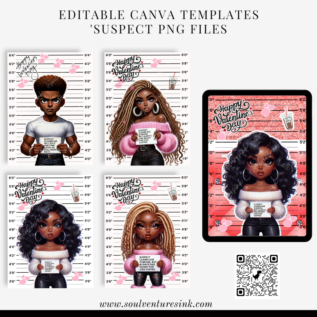 Editable Canva Template: 'Suspect' Valentine 