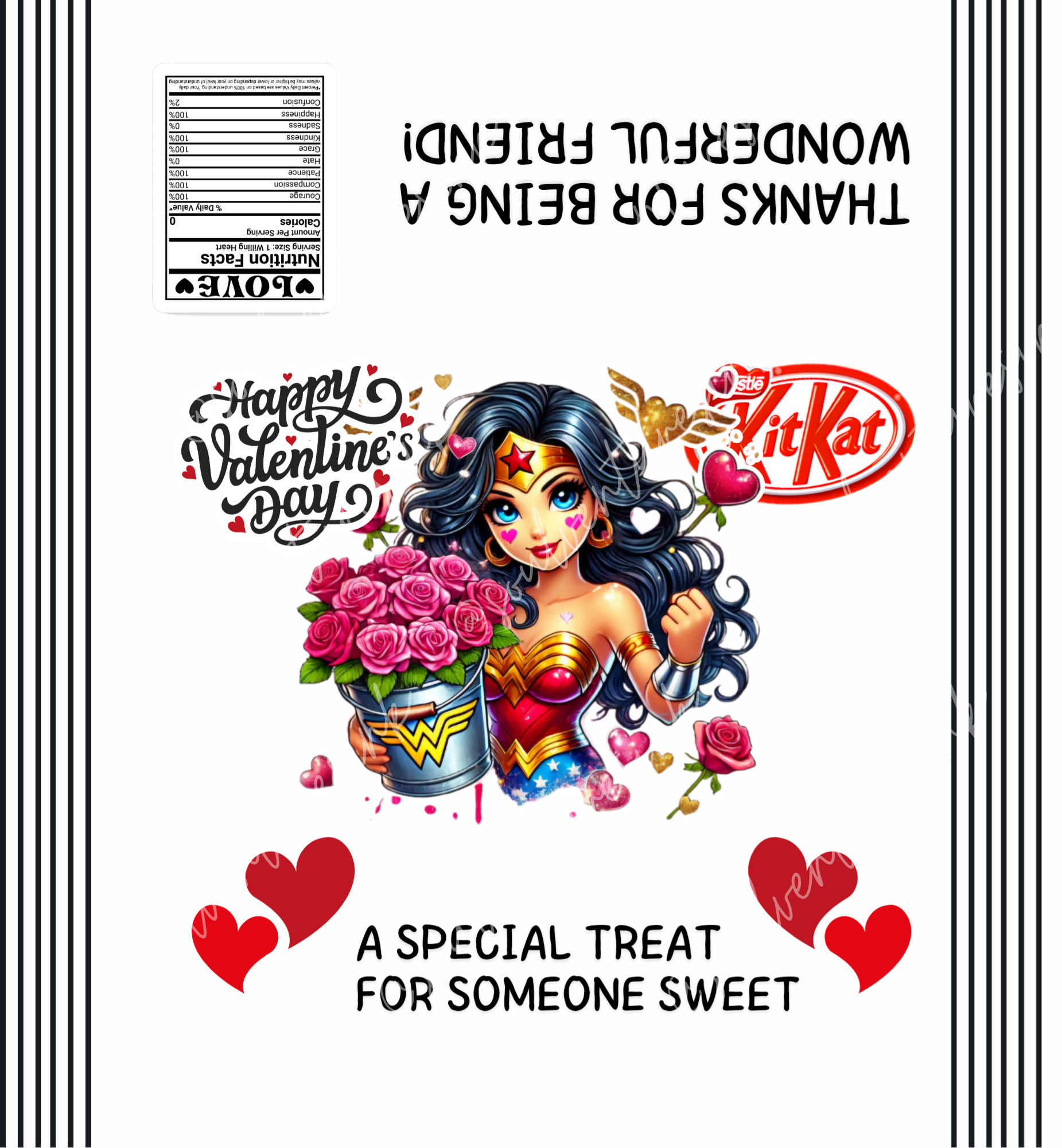 Valentine Kit Kat Party Favor Templates