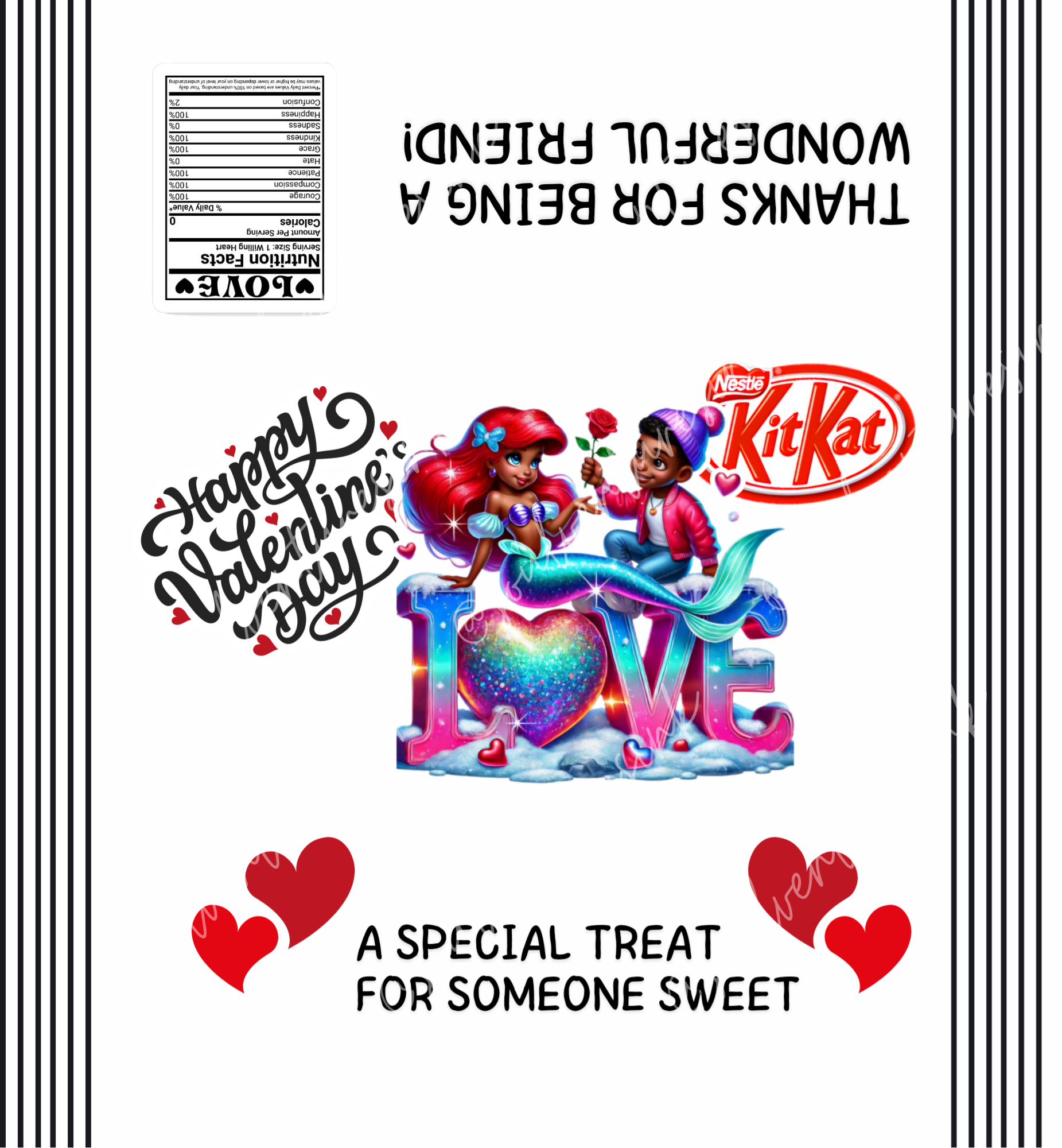 Valentine Kit Kat Party Favor Templates