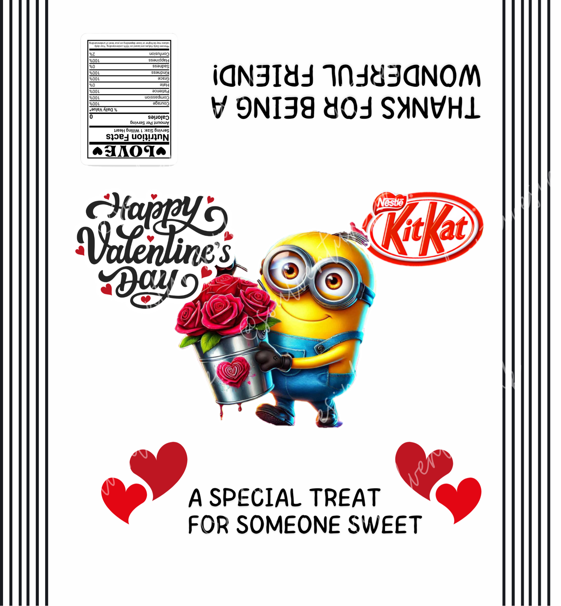 Valentine Kit Kat Party Favor Templates