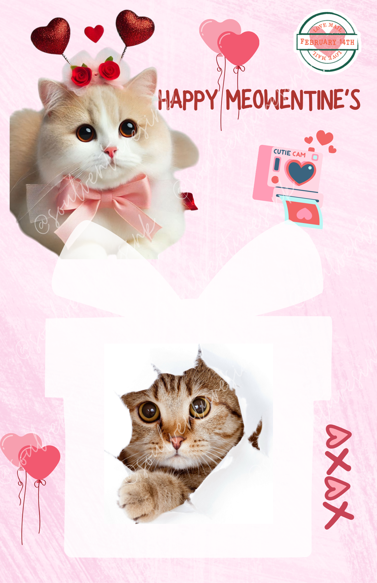 Editable Canva Template- Jumbo Valentine Cards