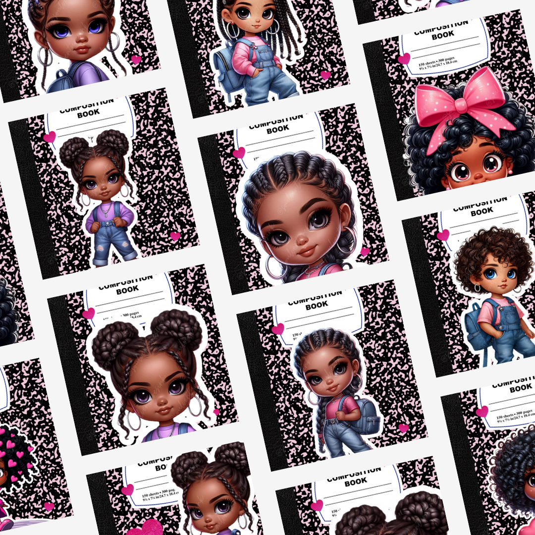 Editable Canva Template: Kids' Composition Notebook Covers 