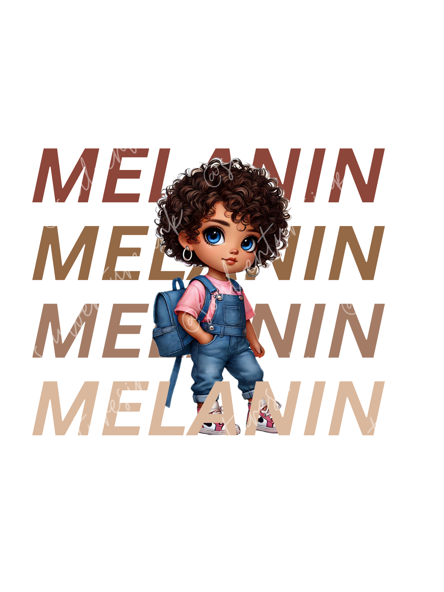 Editable Canva Template: Melanin Queen PNG files