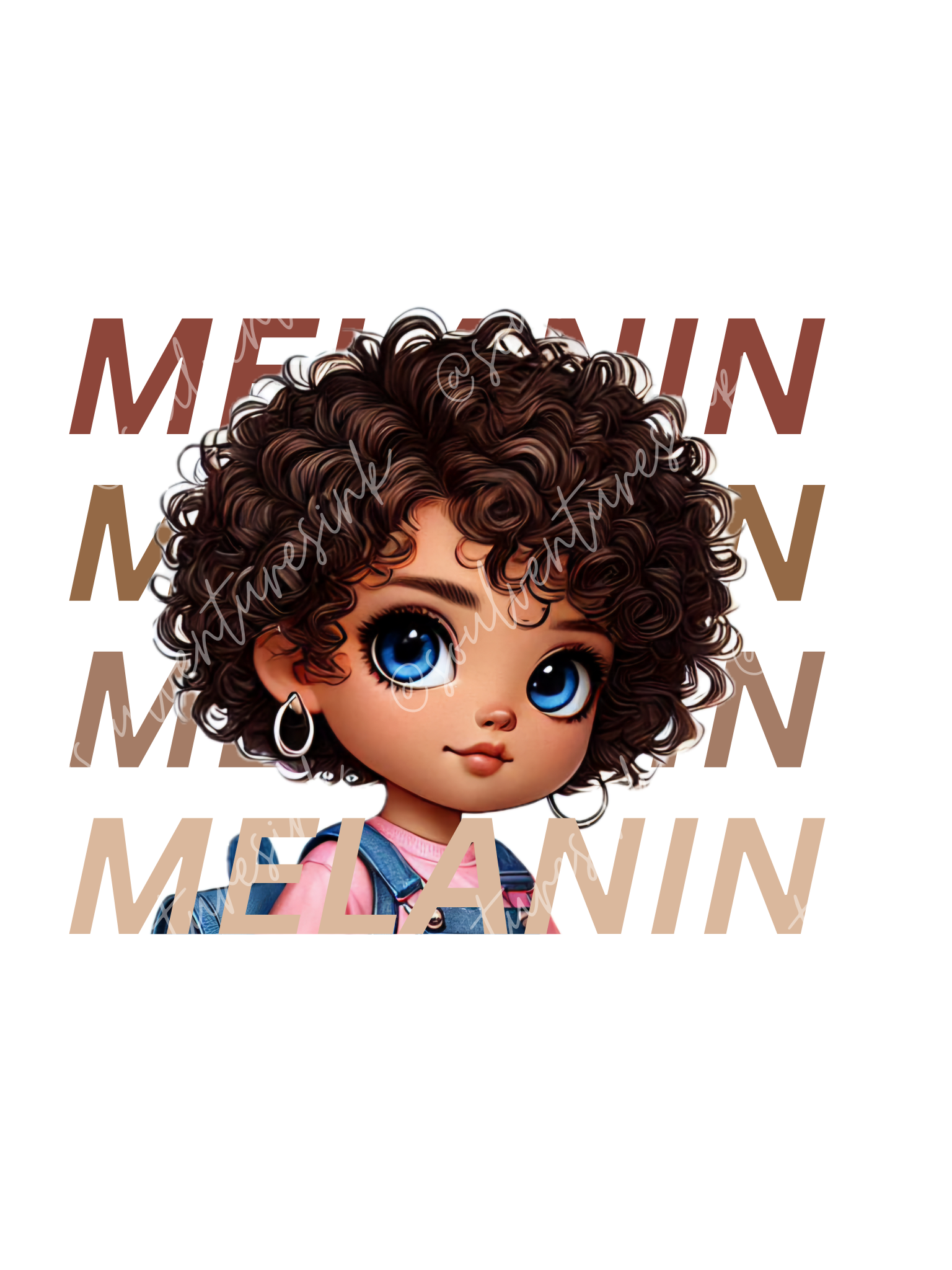 Editable Canva Template: Melanin Queen PNG files
