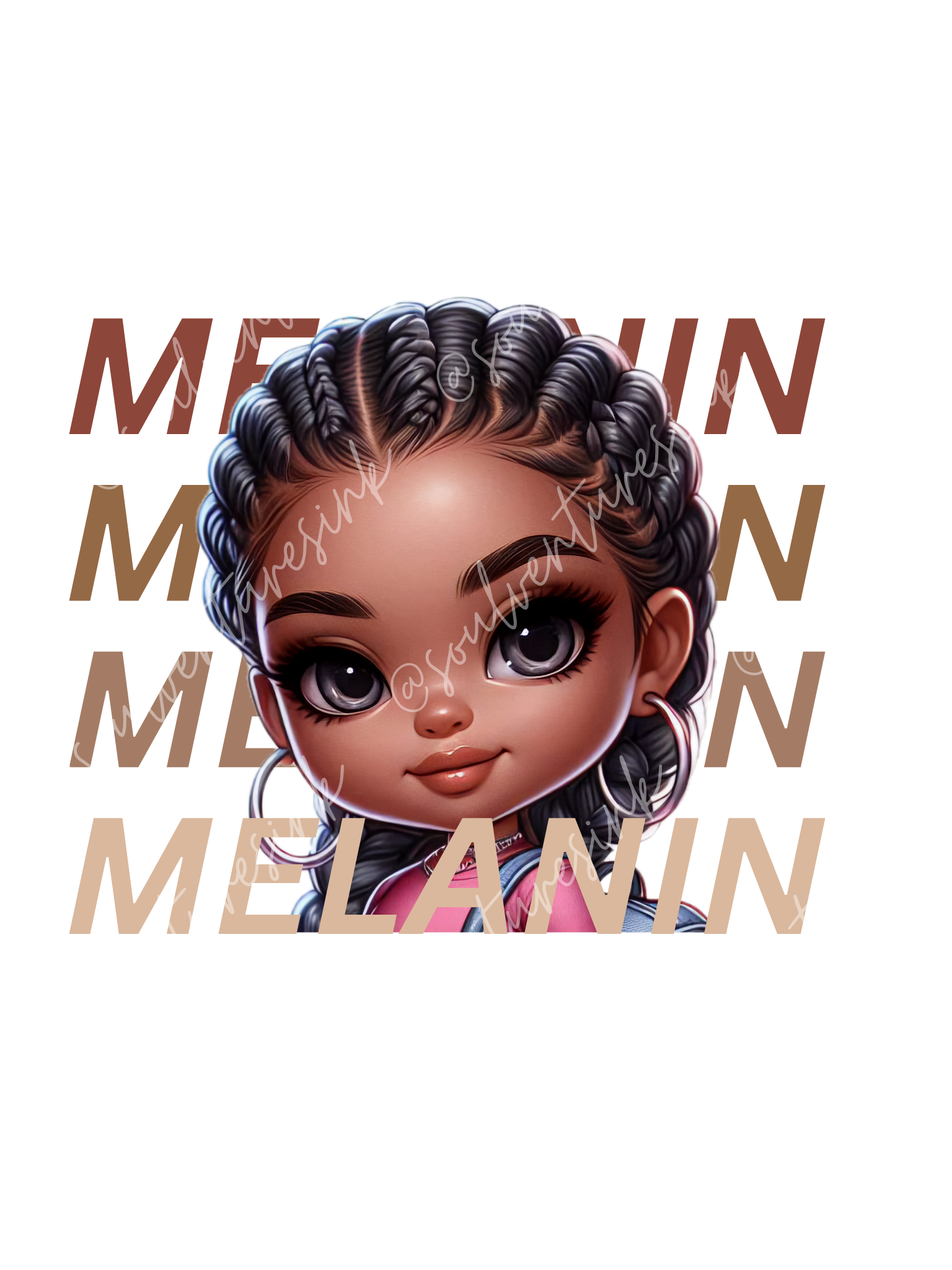 Editable Canva Template: Melanin Queen PNG files