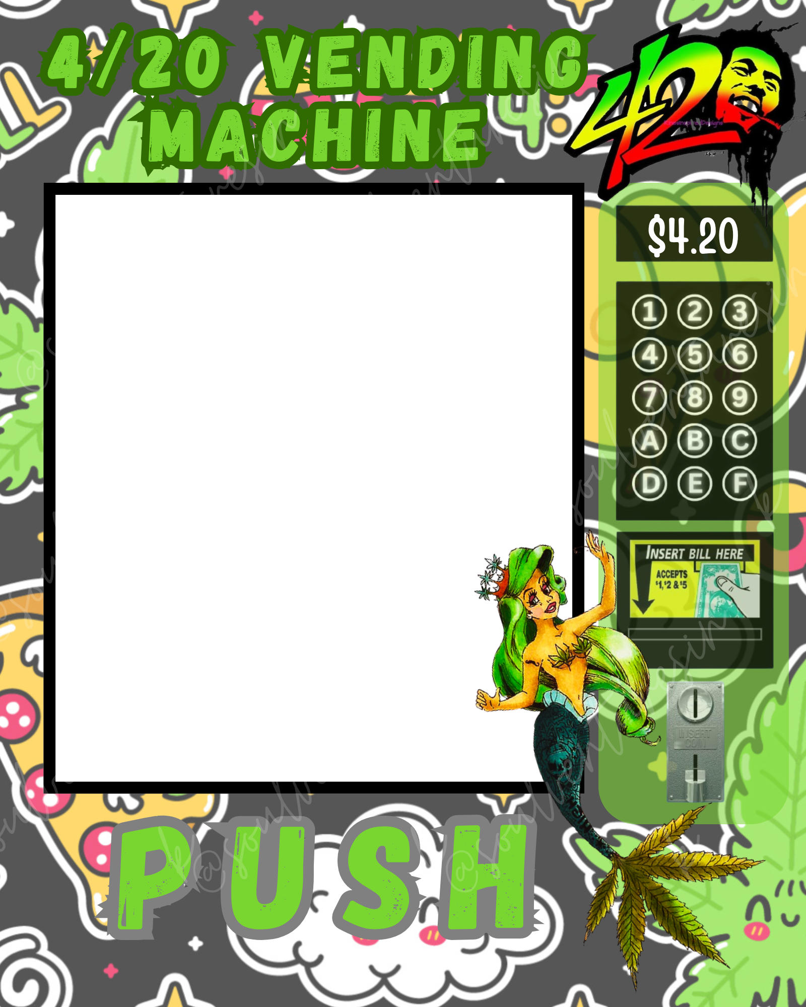 Editable Canva Template: 4/20 Vending Machine