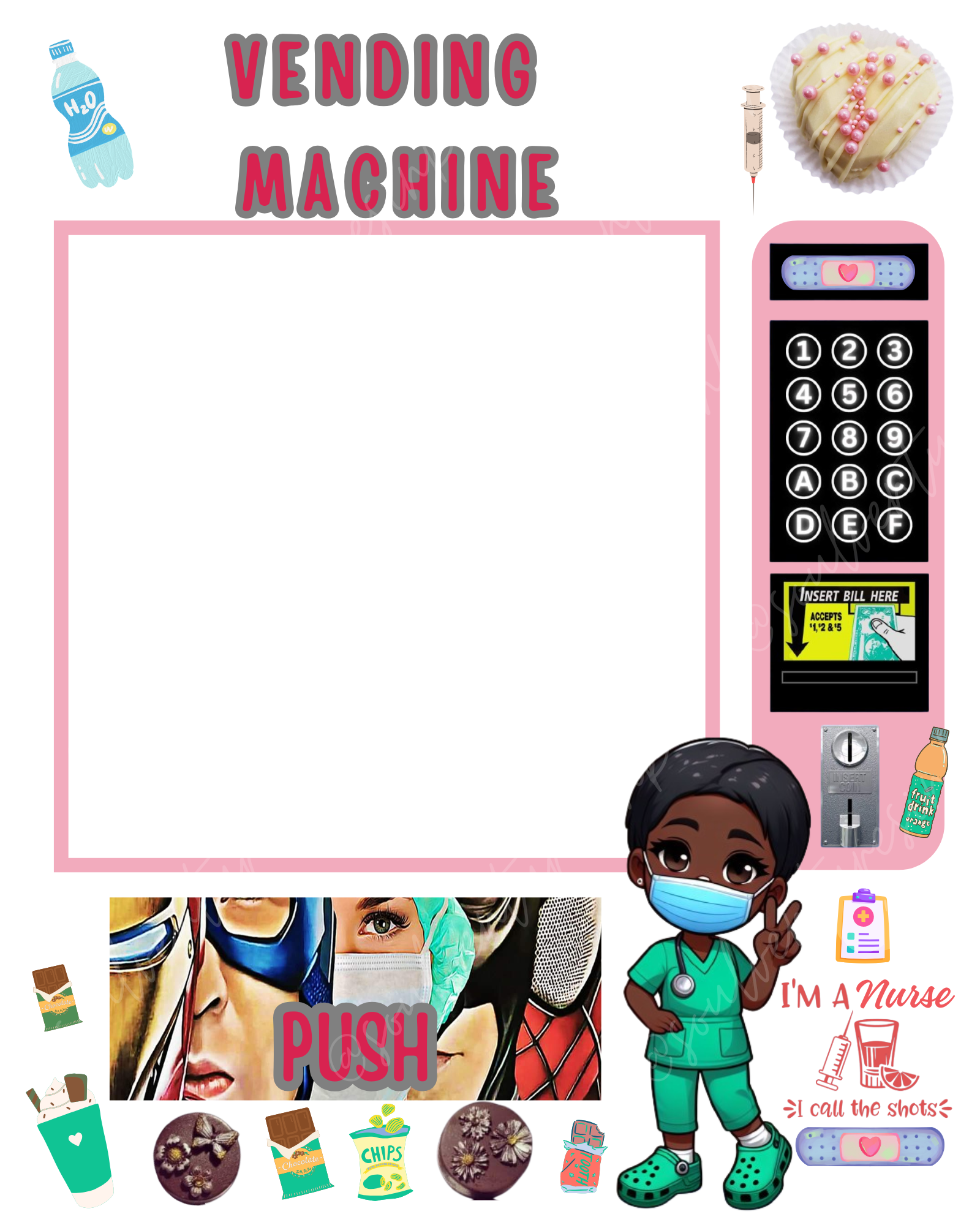 Editable Canva Template: Nurse Vending Machine