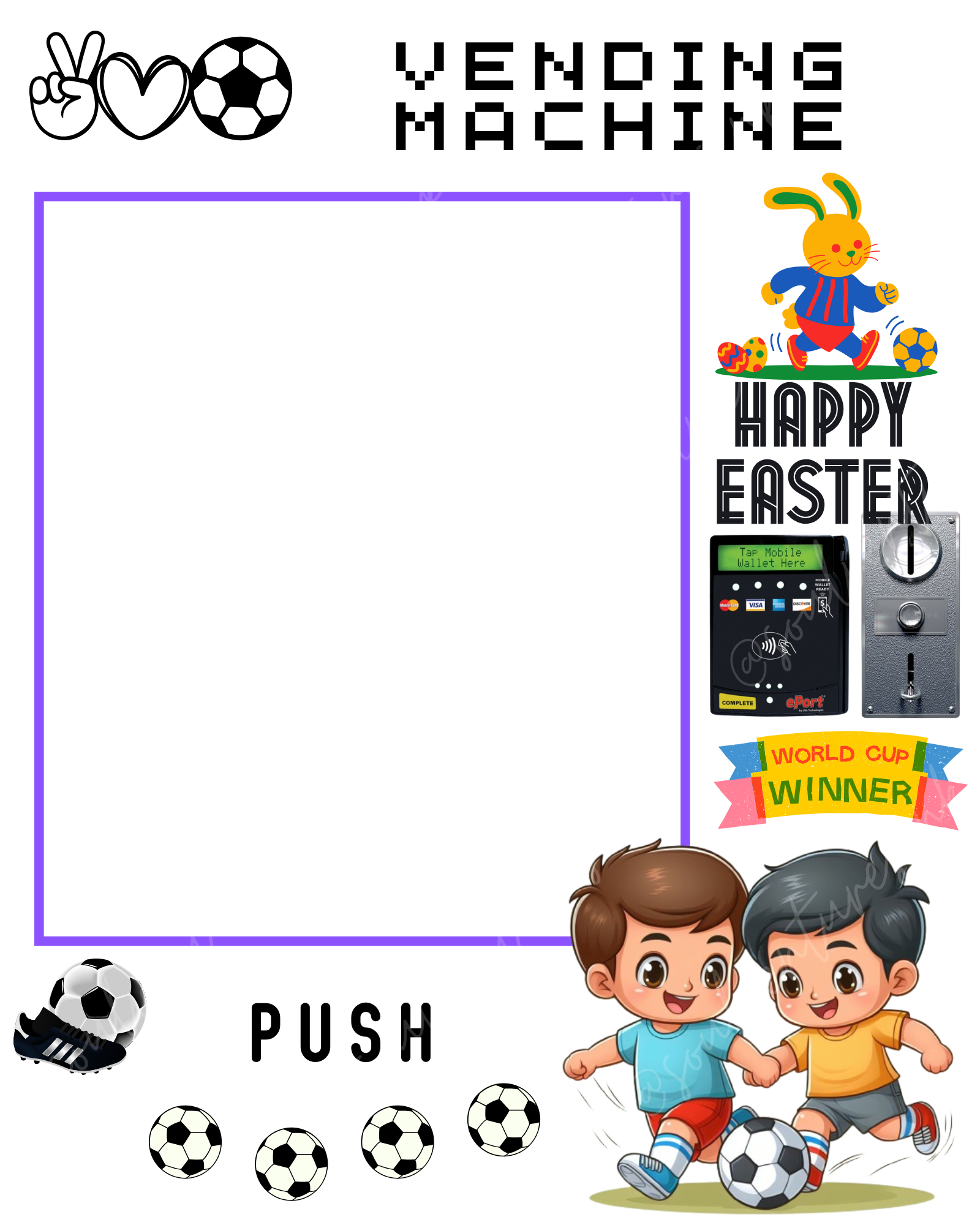 Editable Canva Template: Soccer Vending Machine