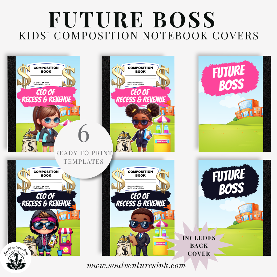 Ready to Print Future Boss Composition Book Covers