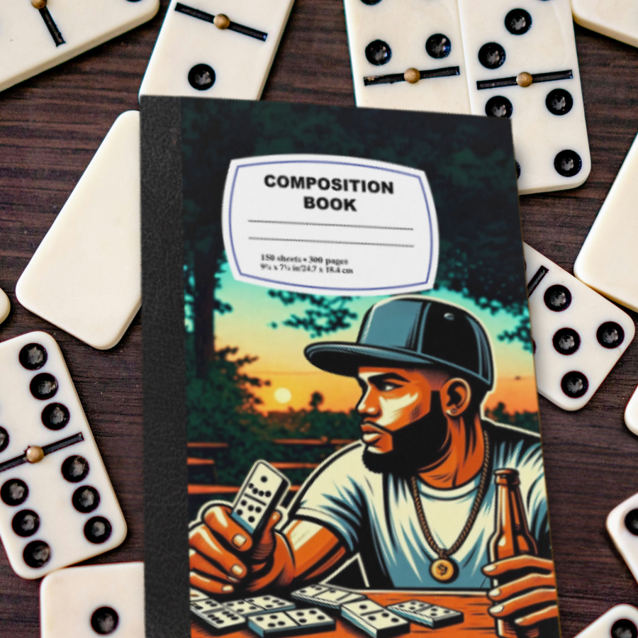 Dominoes King Printable Composition Book Cover