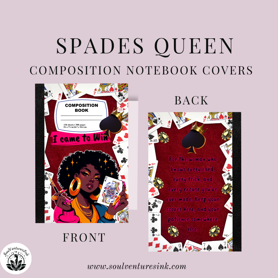 Spades Queen Printable Composition Book Cover