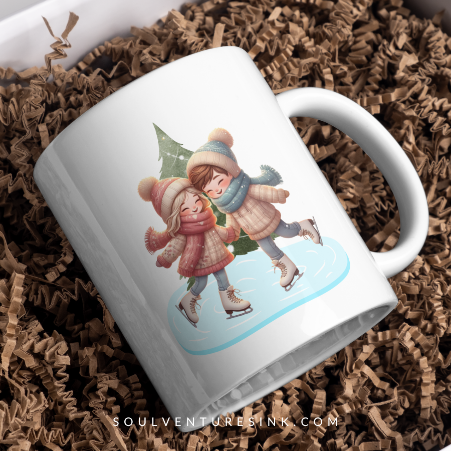 Ice Skating 'Couple' Christmas PNG