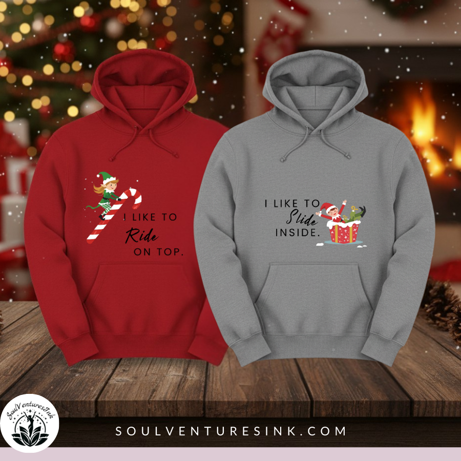 Naughty Elves couples PNG Bundle | Funny Holiday Matching Shirts