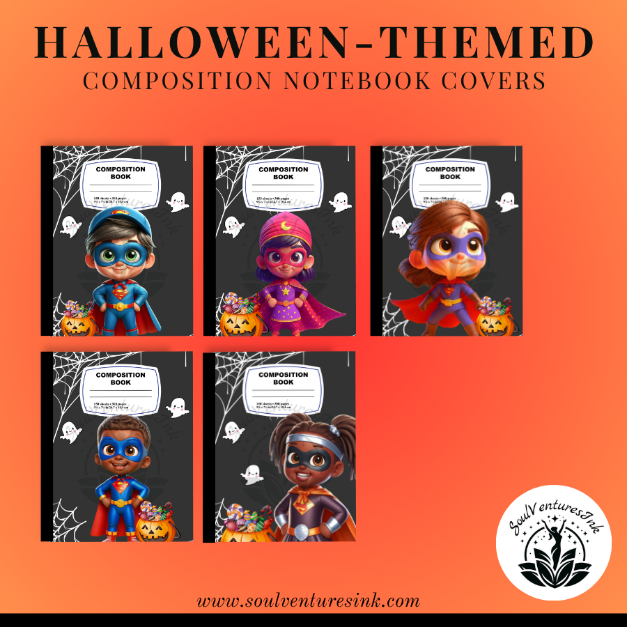 Halloween kids Printable Composition Book Covers