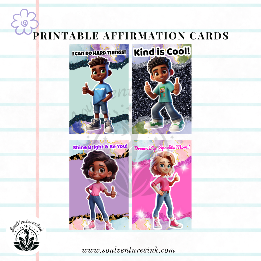 Positive Vibes Printable Affirmation Cards