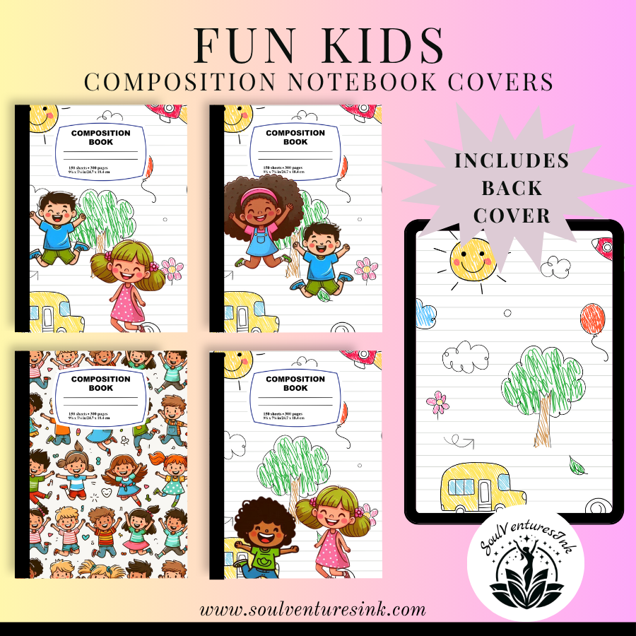 Fun Kids Composition Book Covers