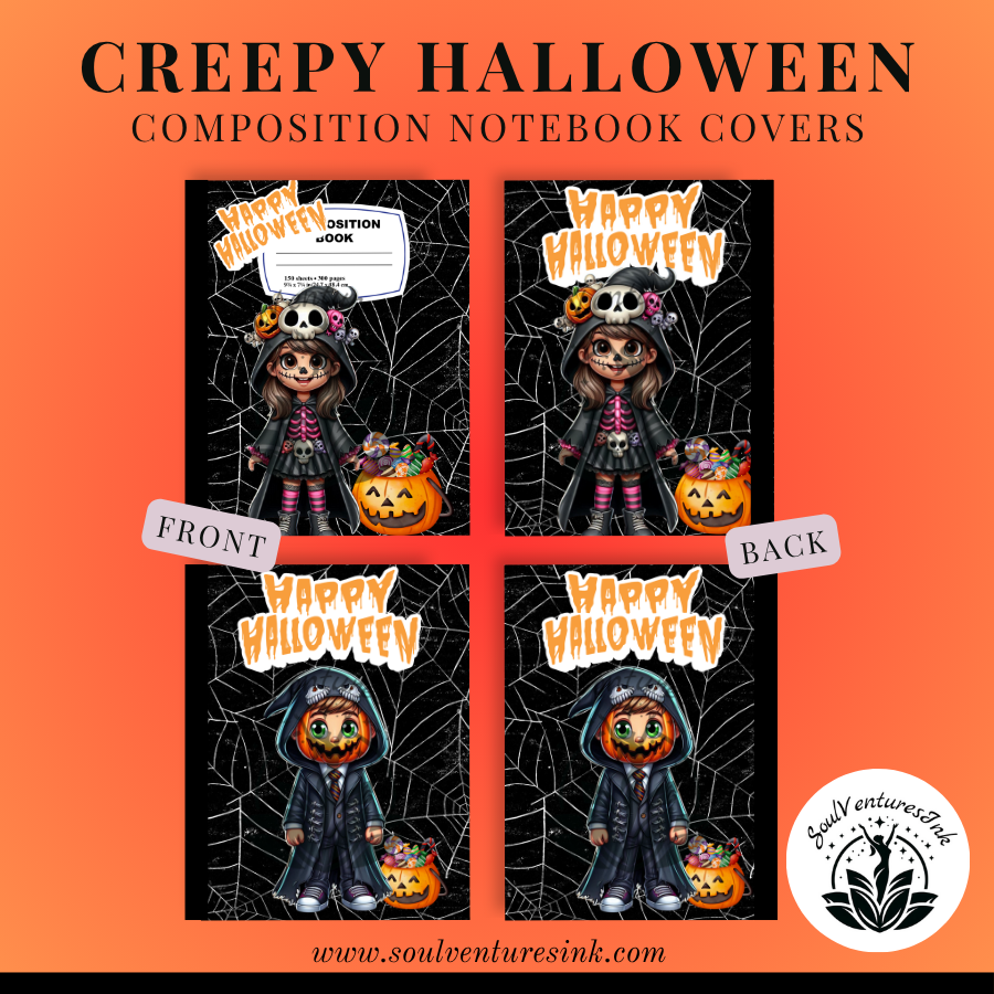 Bundle 3 sets - Halloween Composition Book Covers