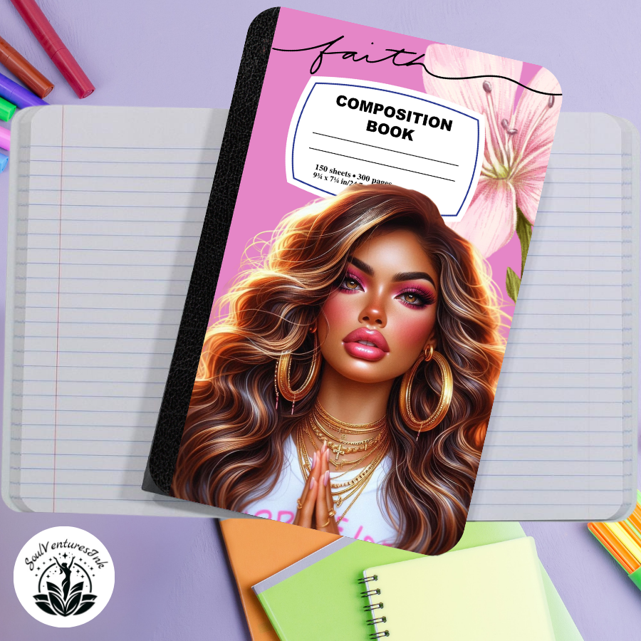 Aligned Woman Printable Composition Book Cover