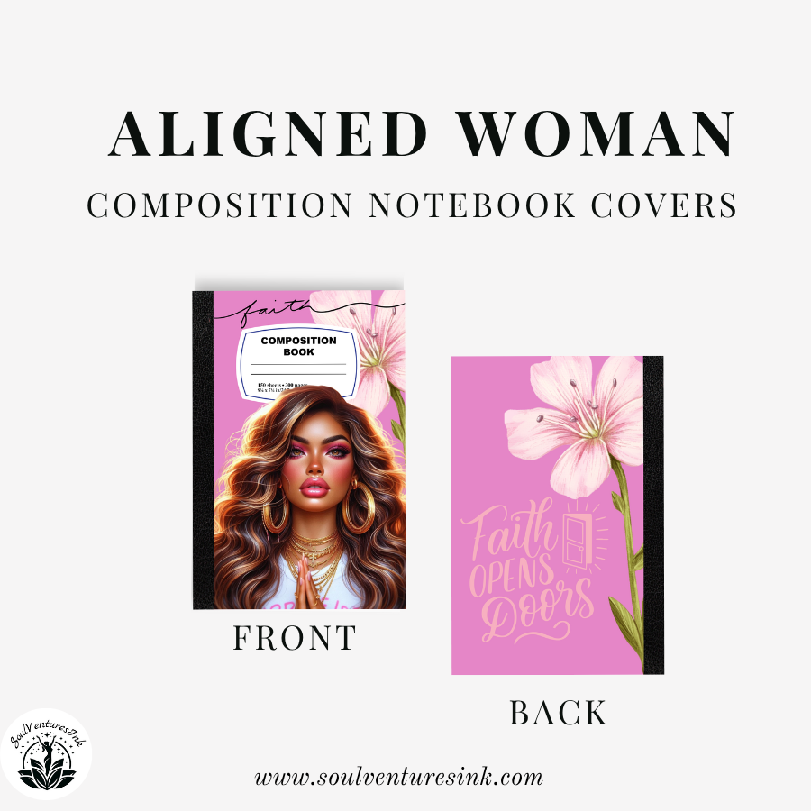 Aligned Woman Printable Composition Book Cover