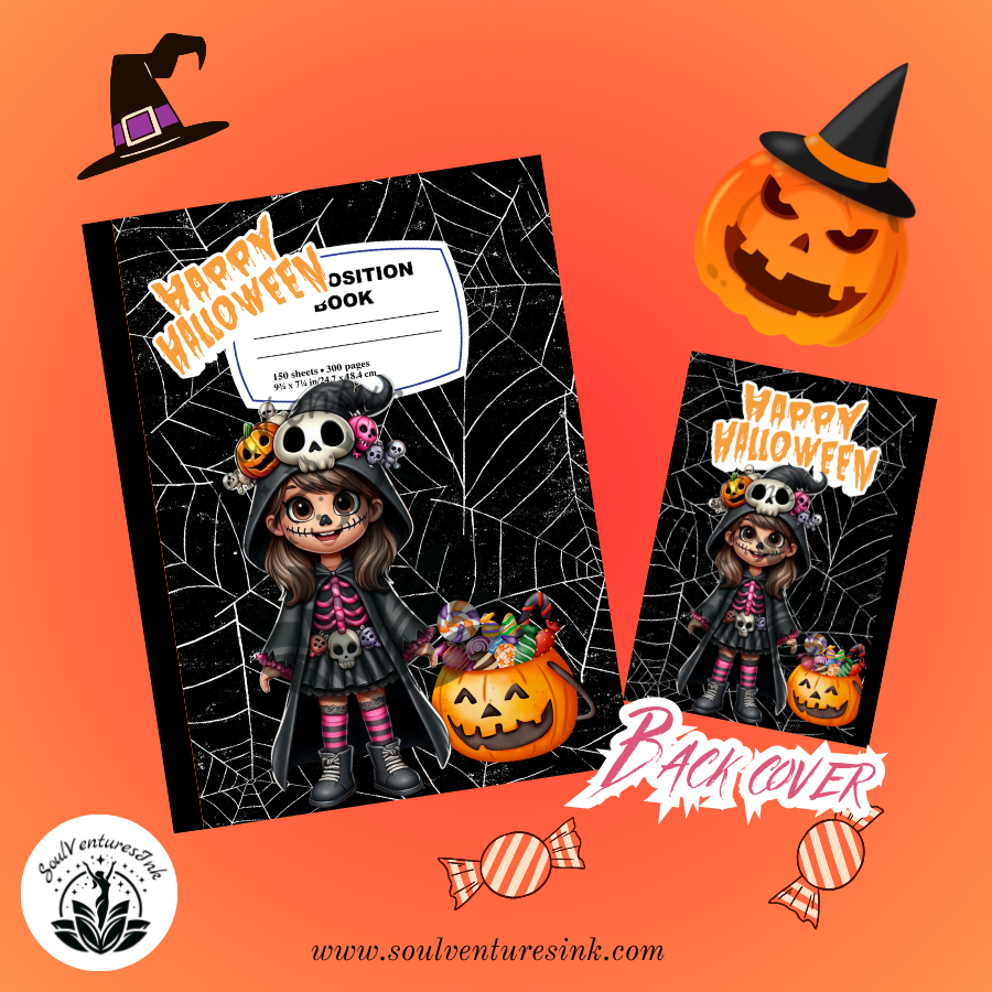 Creepy Halloween Printable Composition Book Covers