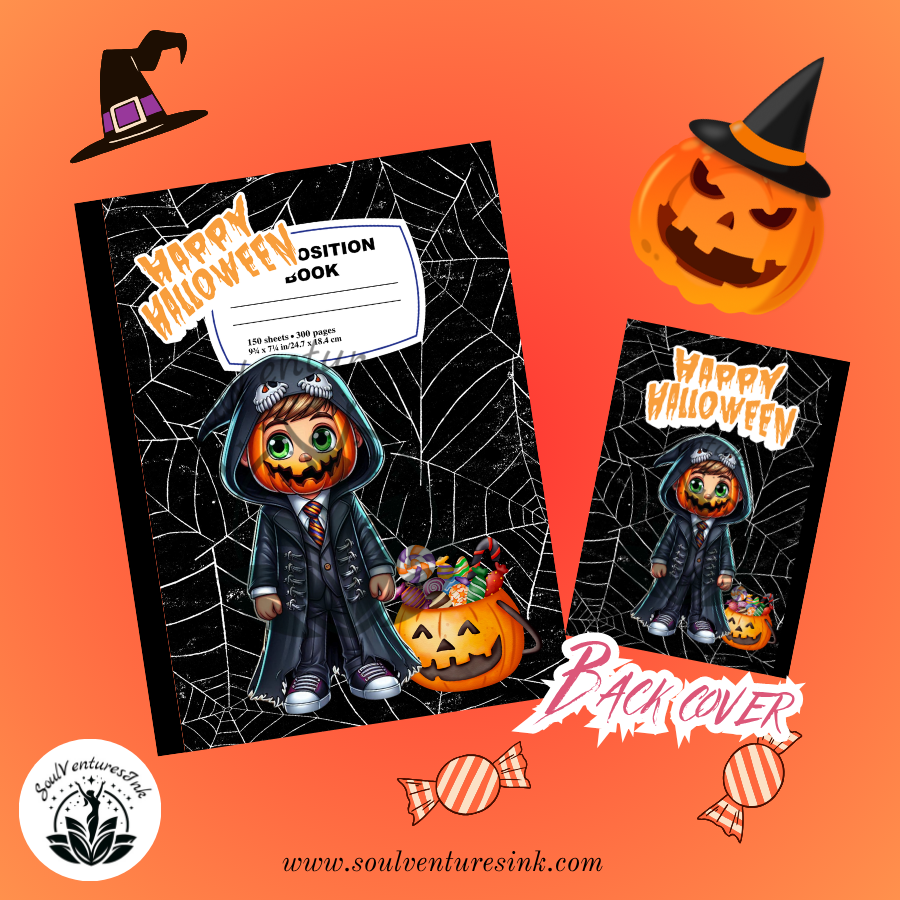 Creepy Halloween Printable Composition Book Covers