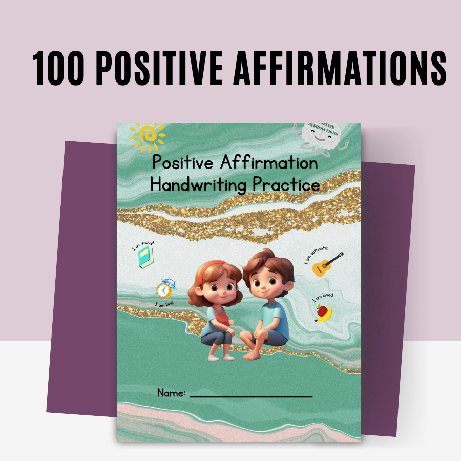 Positive Affirmation Handwriting Practice book