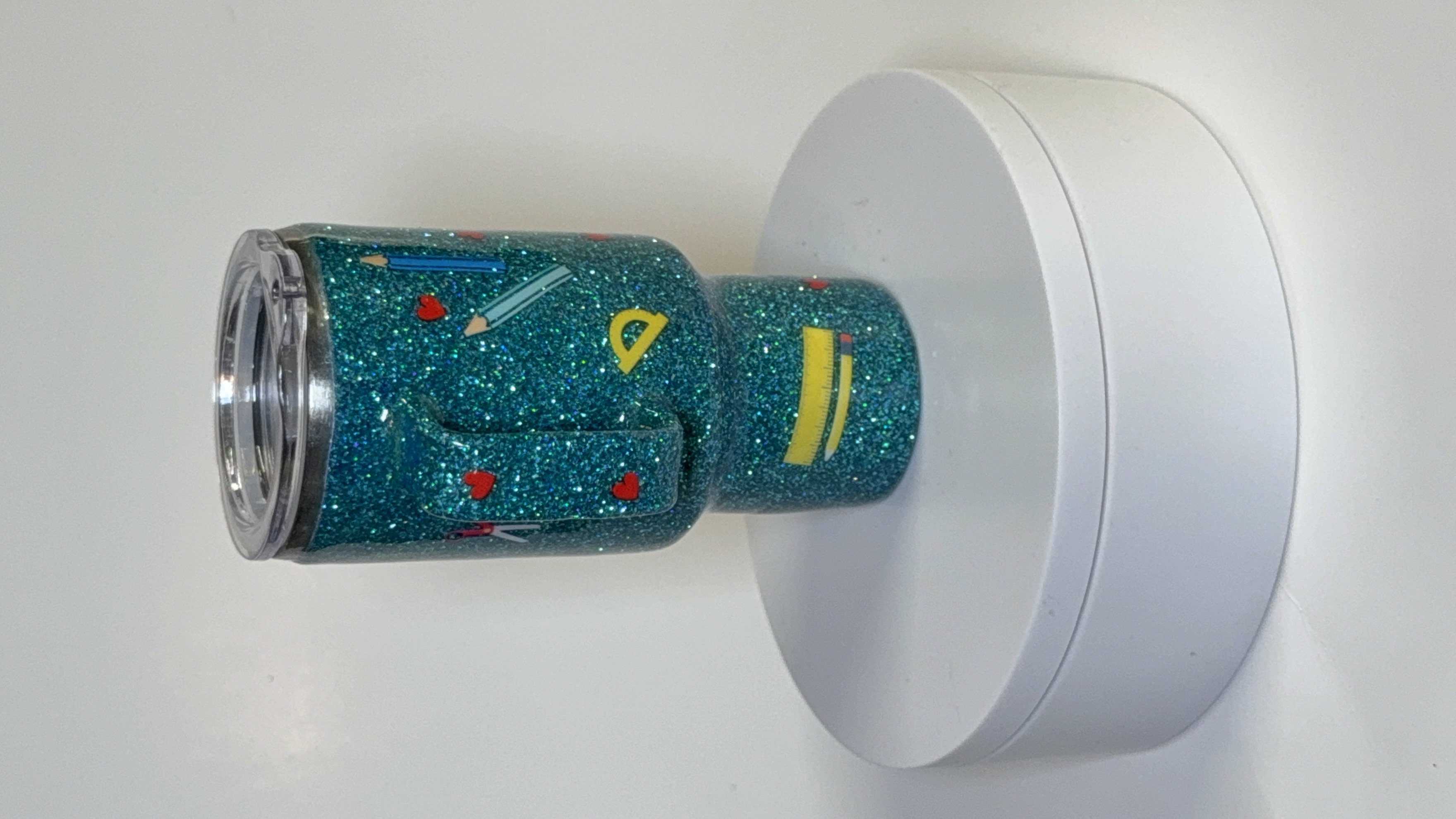 Glittery Blue School Tumbler
