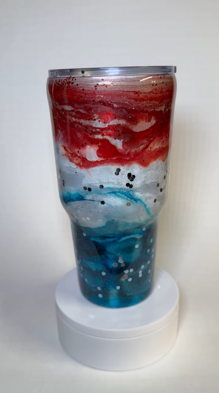 Patriotic Glitter Tumbler