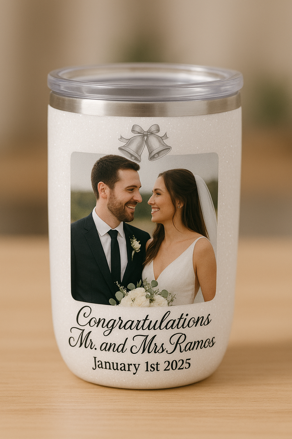 Personalized Wedding Photo Tumbler