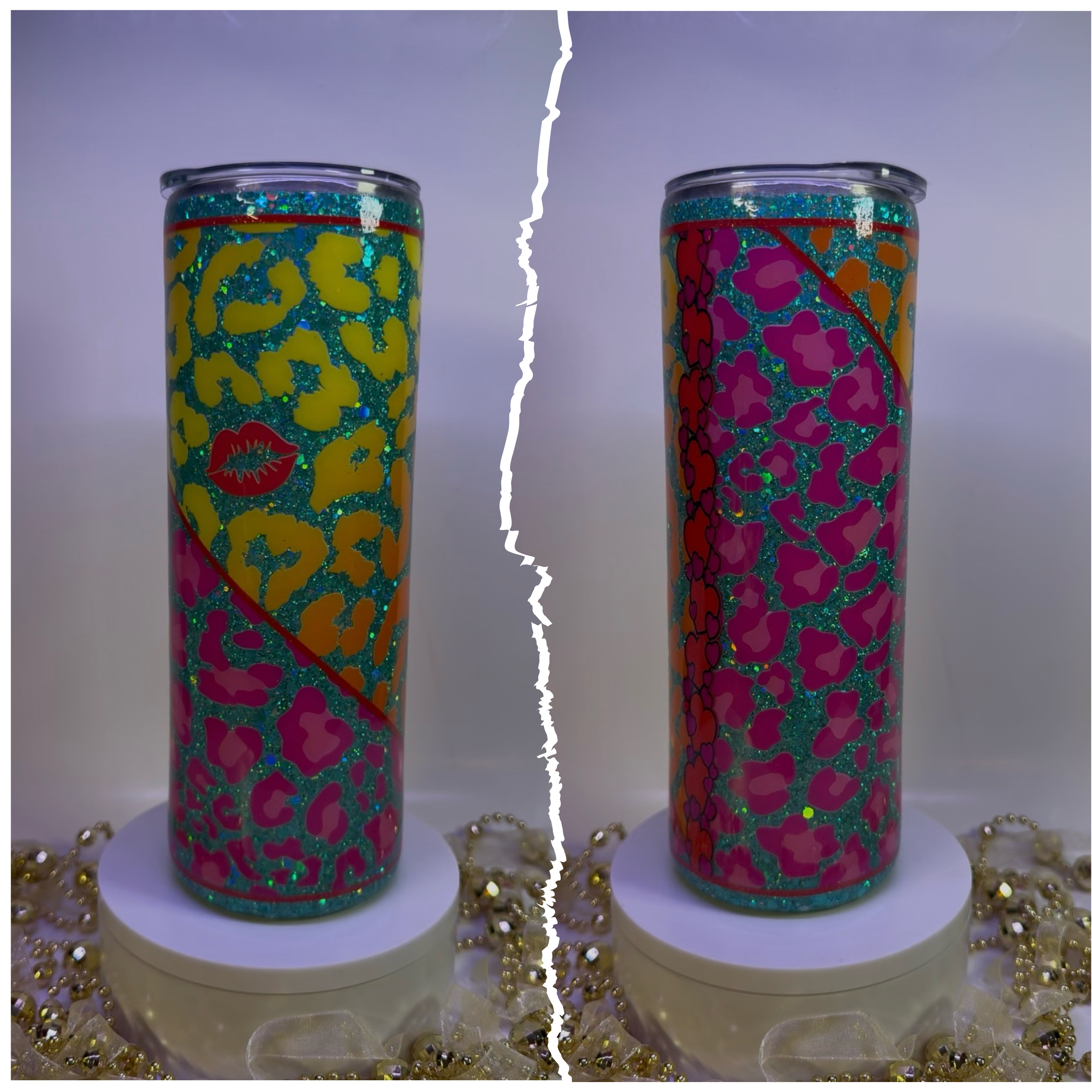 Colorful Cheetah Print Tumbler